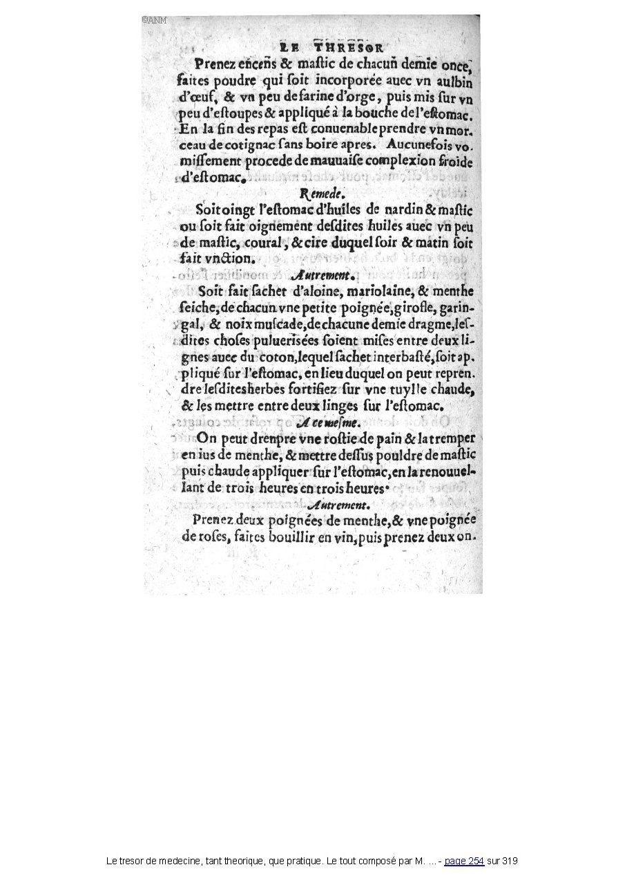 1560 - Pierre et Jan Moine - Trésor de médecine - Université Paris Cité