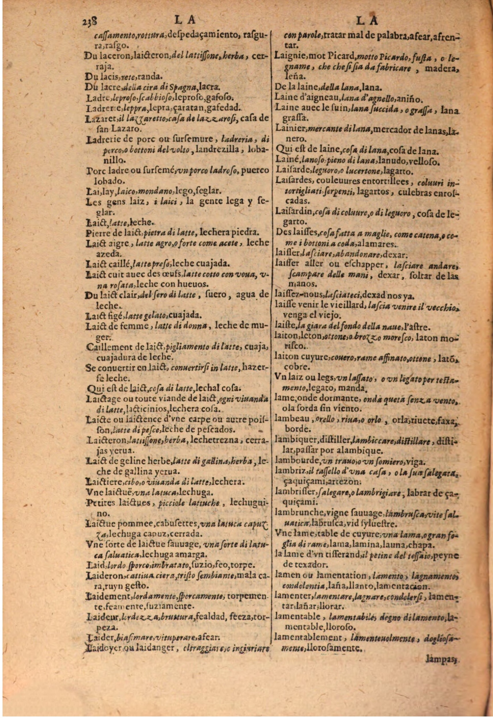 1616 - Pierre de la Rovière - Trésor des trois langues (Seconde partie) - BSB Munich