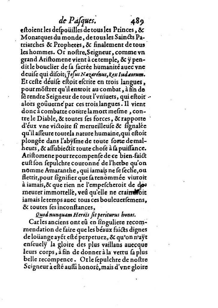 1607 - Nicolas Du Fossé - Trésor quadragésimal - T 02 - BM Lyon