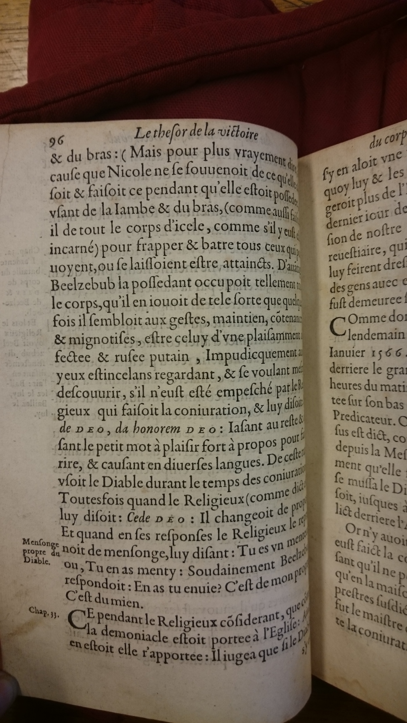 1578 - Nicolas Chesneau - Trésor et entière histoire de la triomphante victoire du corps de Dieu sur l’esprit malin - BM Lyon