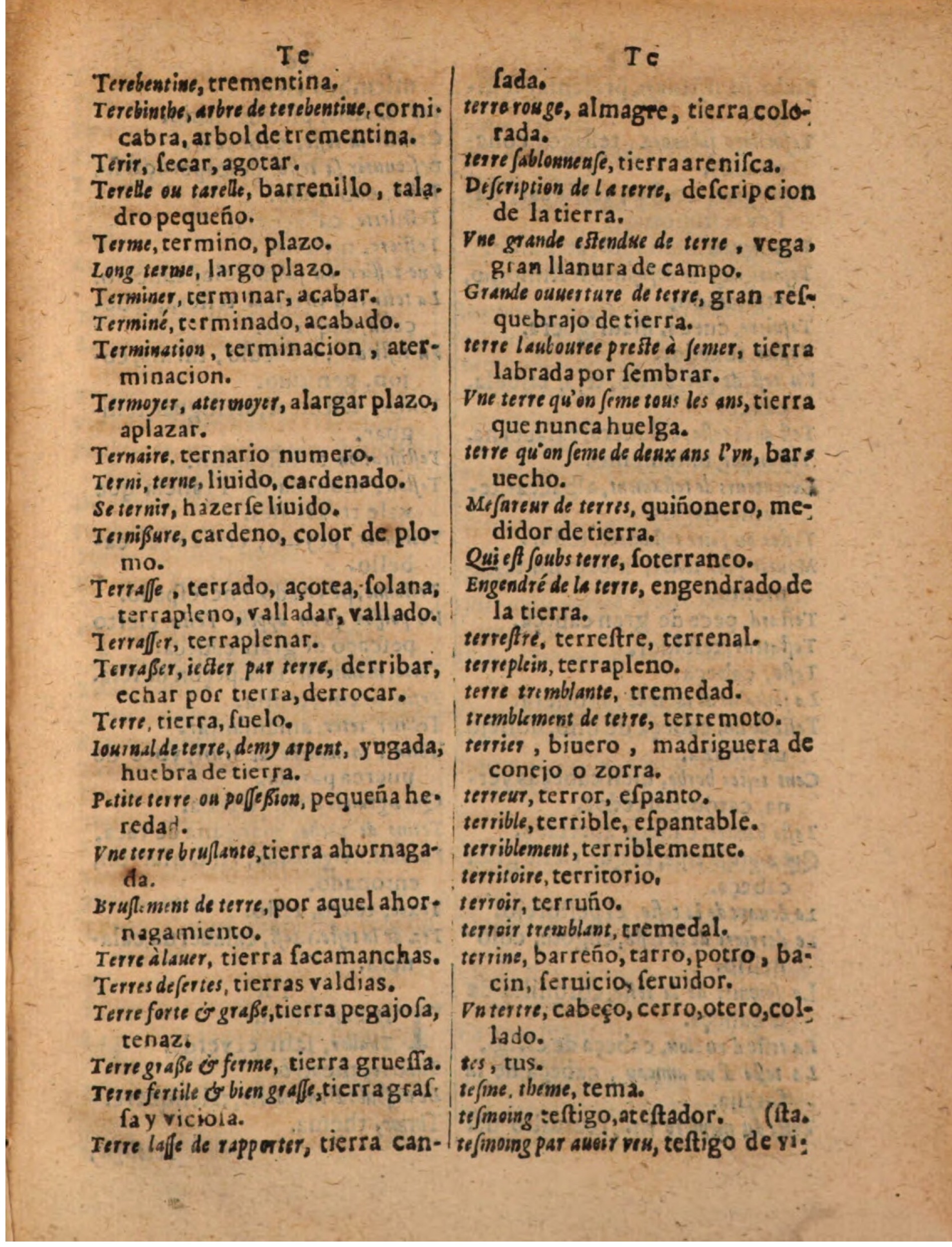 1624 - Hubert Antoine - Trésor des deux langues espagnole et française (Seconde partie) - BSB Munich