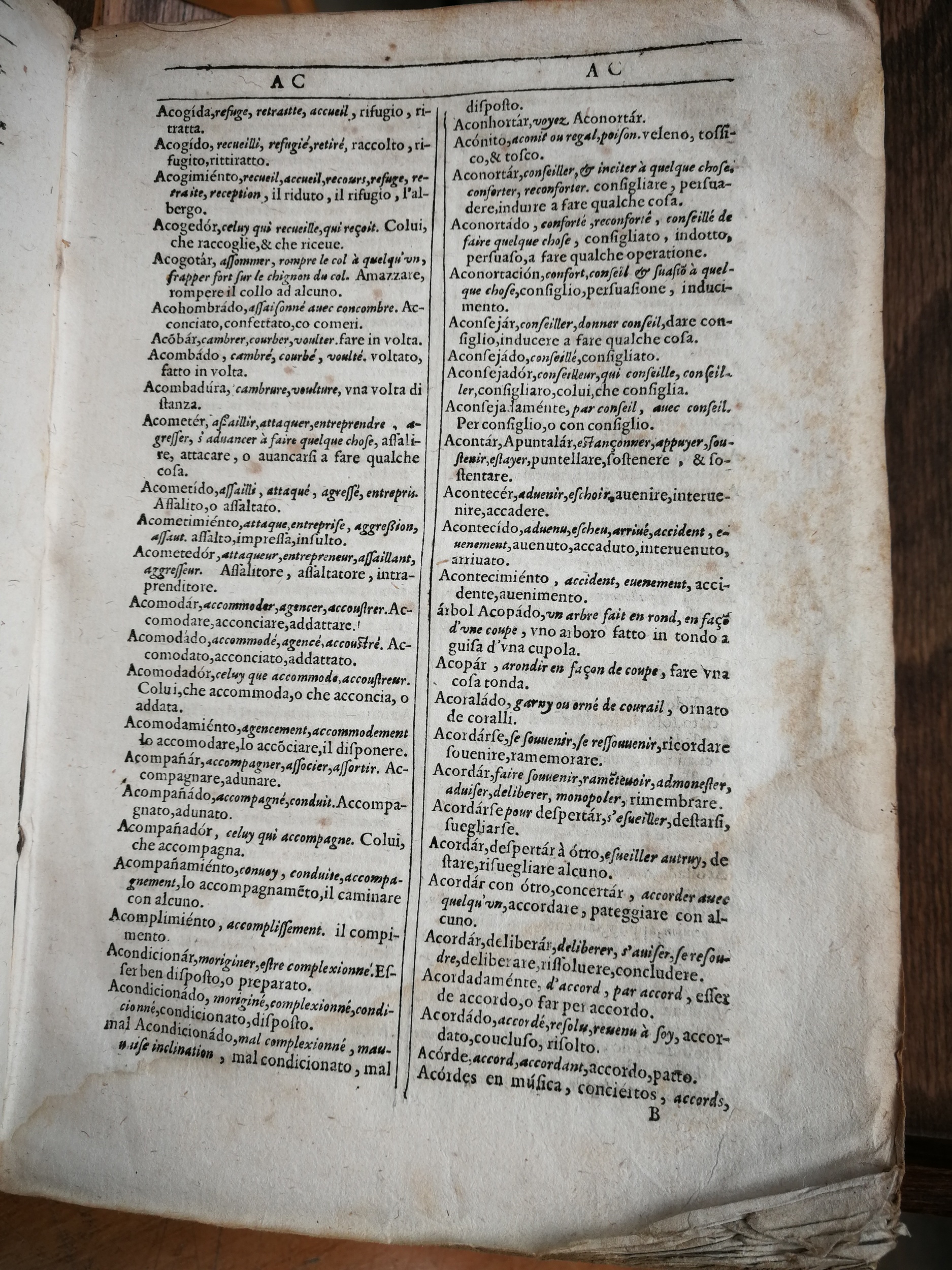 1609 - Philippe Albert et Alexandre Pernet - Trésor des trois langues française, italienne et espagnole (Première partie) - Venezia Marciana 1609 - Philippe Albert et Alexandre Pernet - Trésor des trois langues française, italienne et espagnole (Première partie) - Venezia Marciana