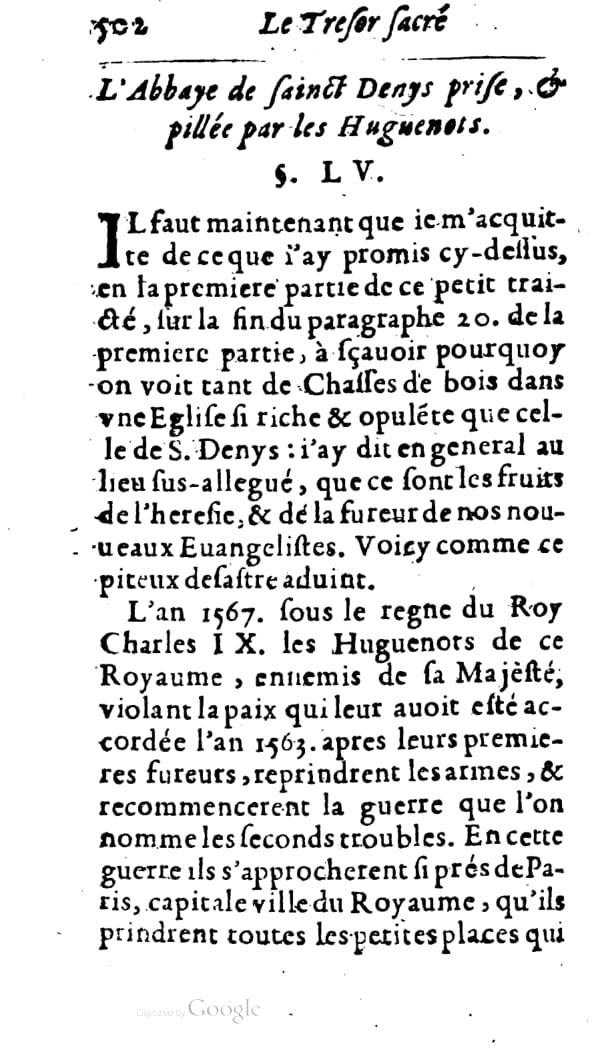 1646 - Jean Billaine - Trésor sacré ou inventaire des saintes reliques - BM Lyon