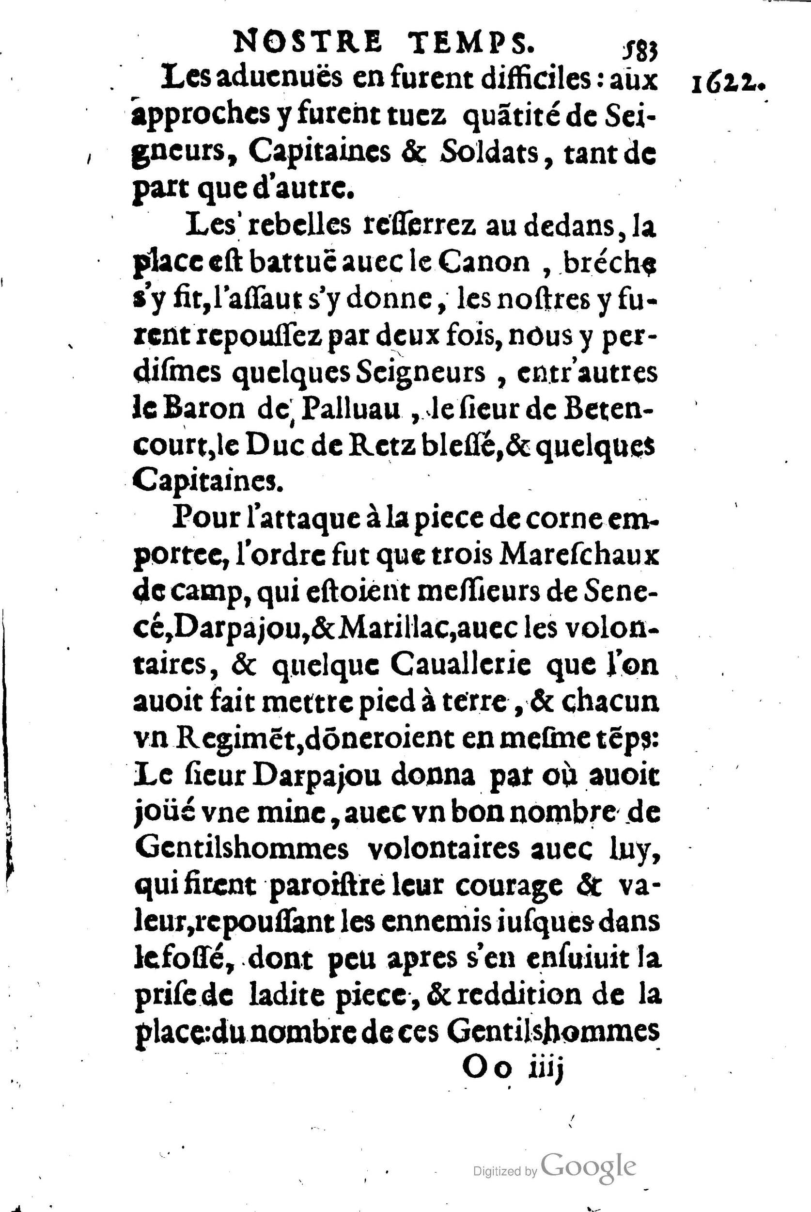 1623 - Joseph Bouillerot - Trésor de l’histoire générale de notre temps - BM Lyon