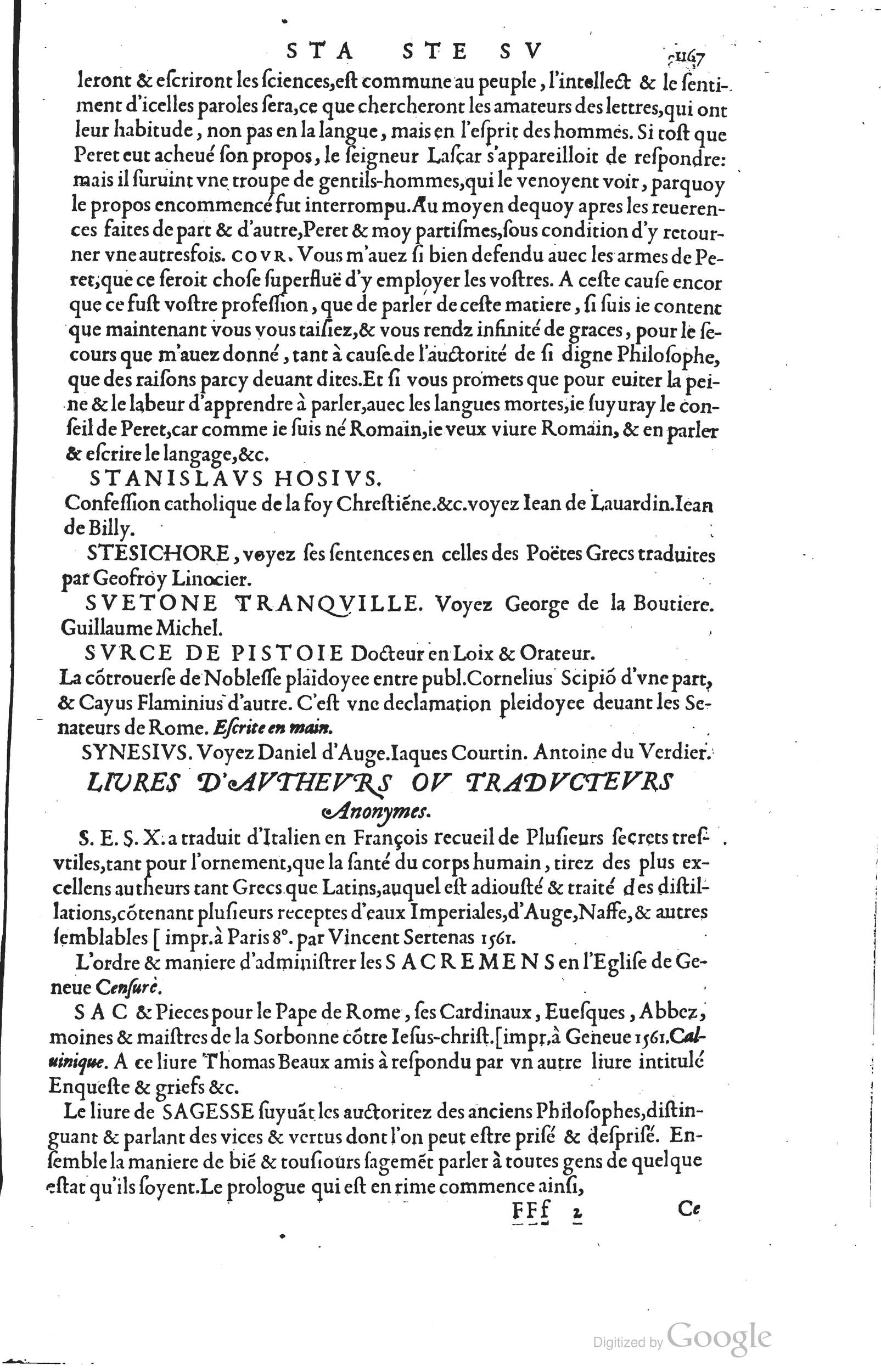 1585 - Barthélemy Honorat - Bibliothèques françaises - BSB Munich