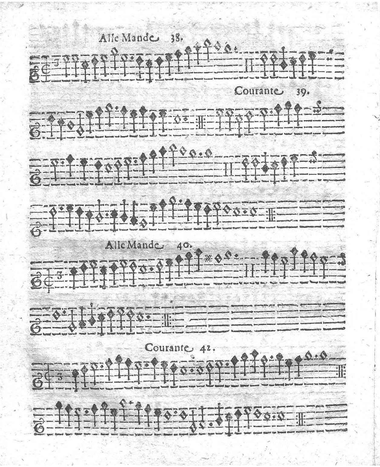 1621 - Jehan Weidnern - Trésor de toutes sortes de danses nouvelles à la française, allemande, espagnole, et italienne, à cinq et six parties - Vatican Apostolic Library