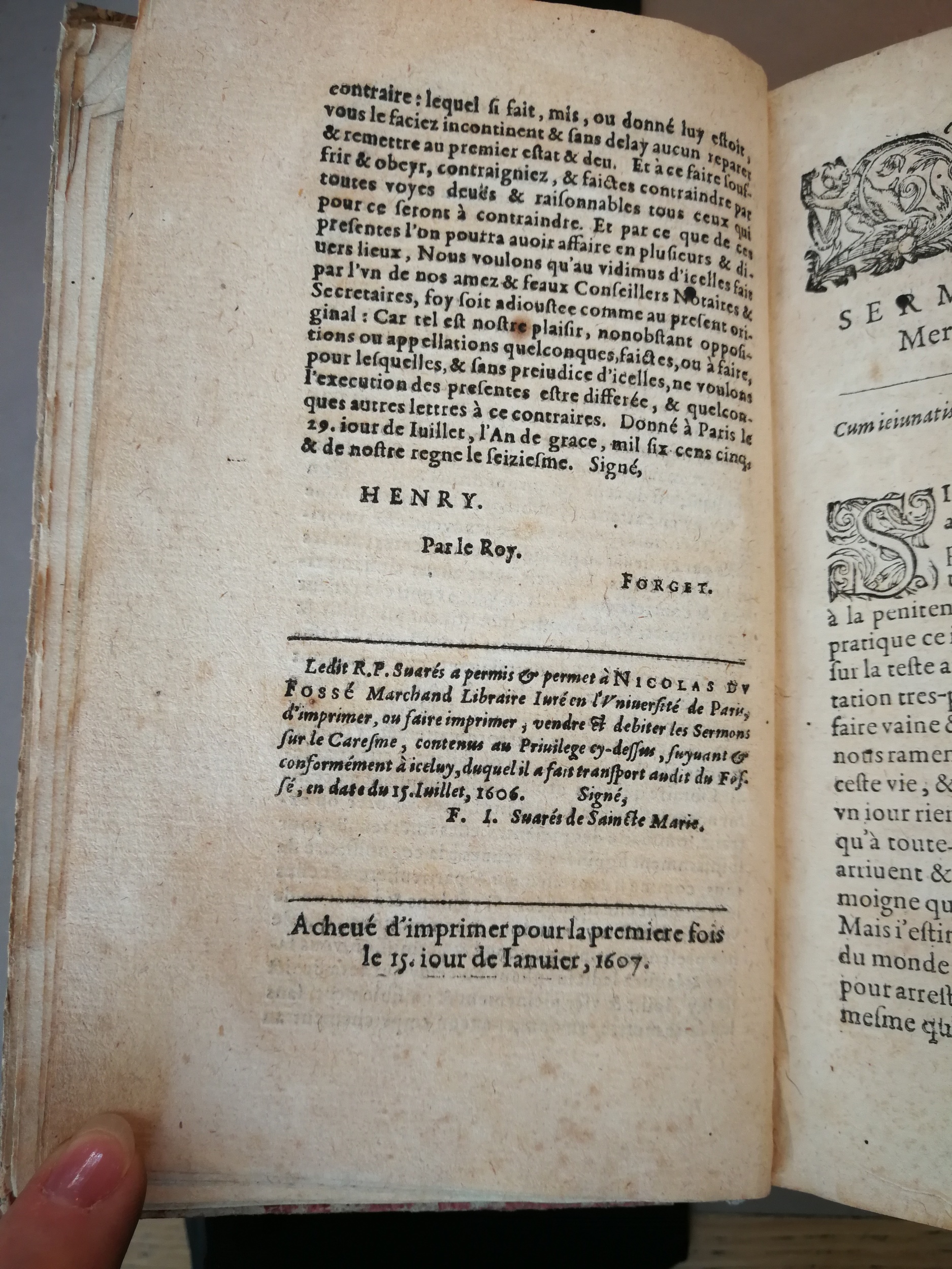 1607 - Nicolas Du Fossé - Trésor quadragésimal - BM Marseille