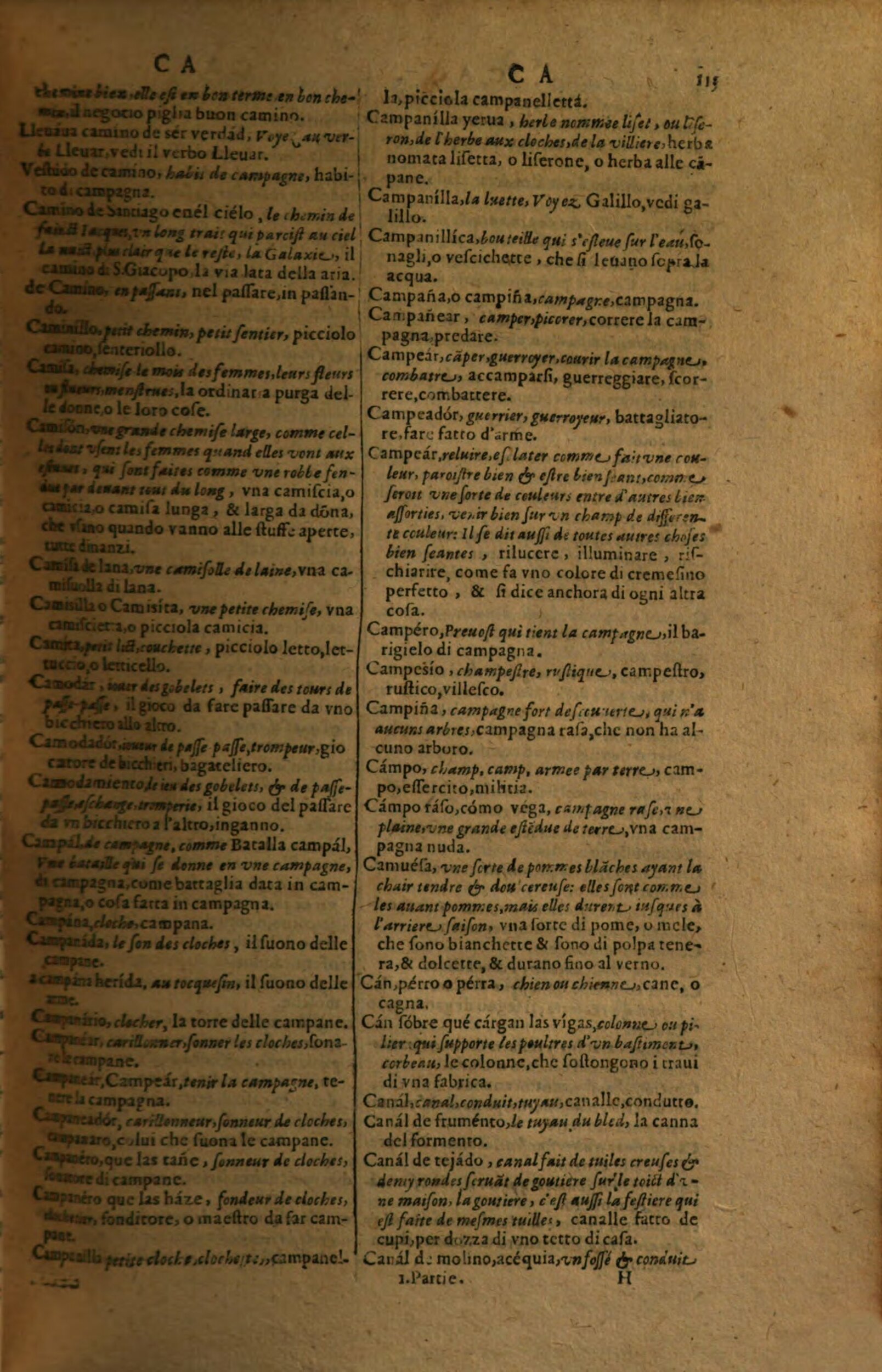 1617 - Samuel Crespin - Trésor des trois langues espagnole, française et italienne (Première partie) - Regensburg