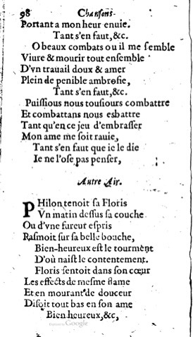 1623 - Jacques Cailloüé - Trésor ou recueil des chansons amoureuses - British Library