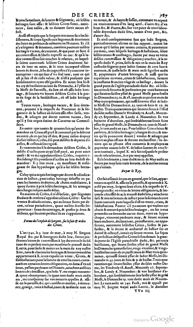 1629 - Veuve Nicolas Buon - Trésor du droit français (29620 T. 1) - BM Lyon