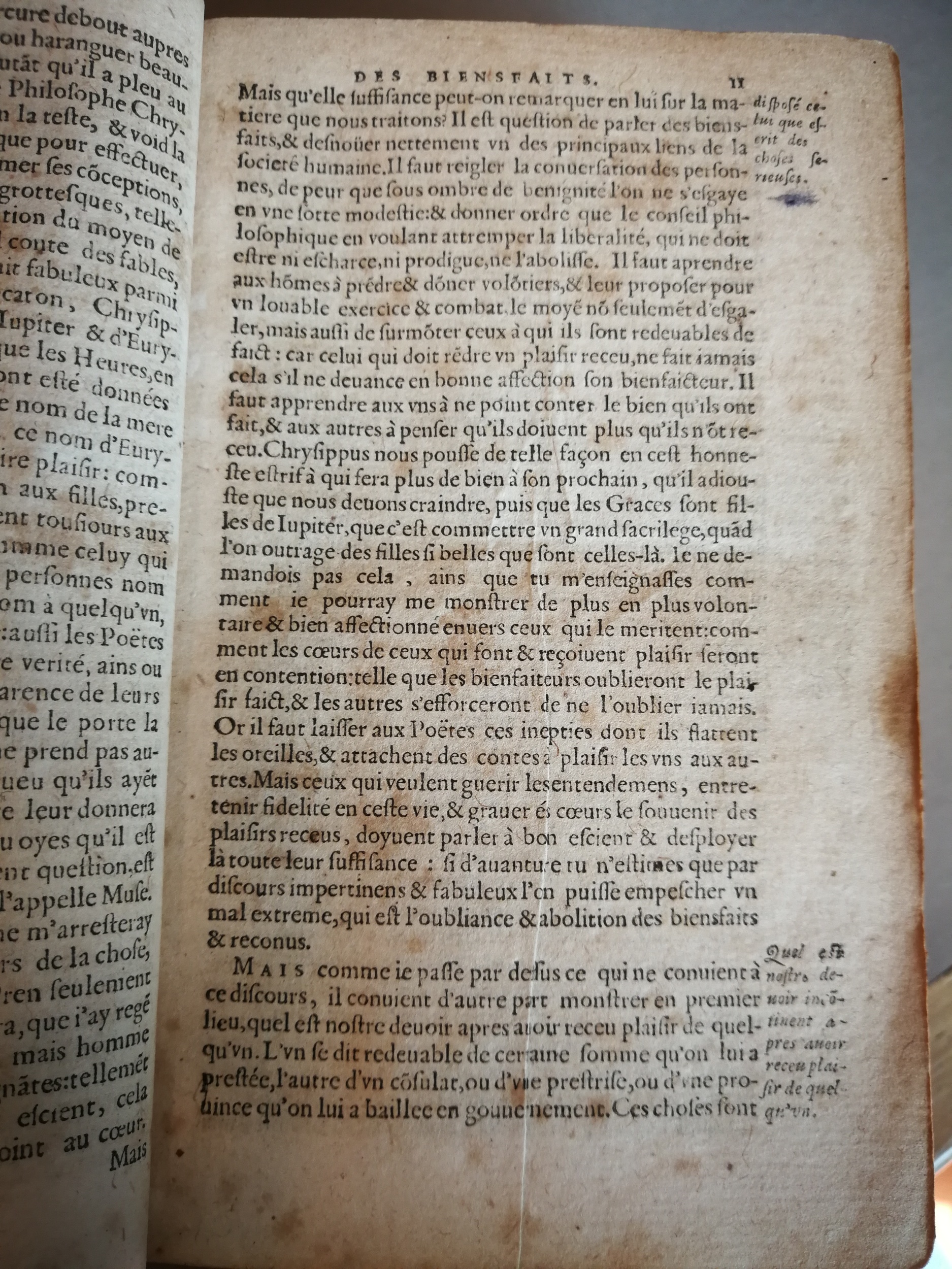 1606 - Jean Arnaud - Œuvres morales et mêlées de Sénèque, Trésor de philosophie morale - BM Marseille