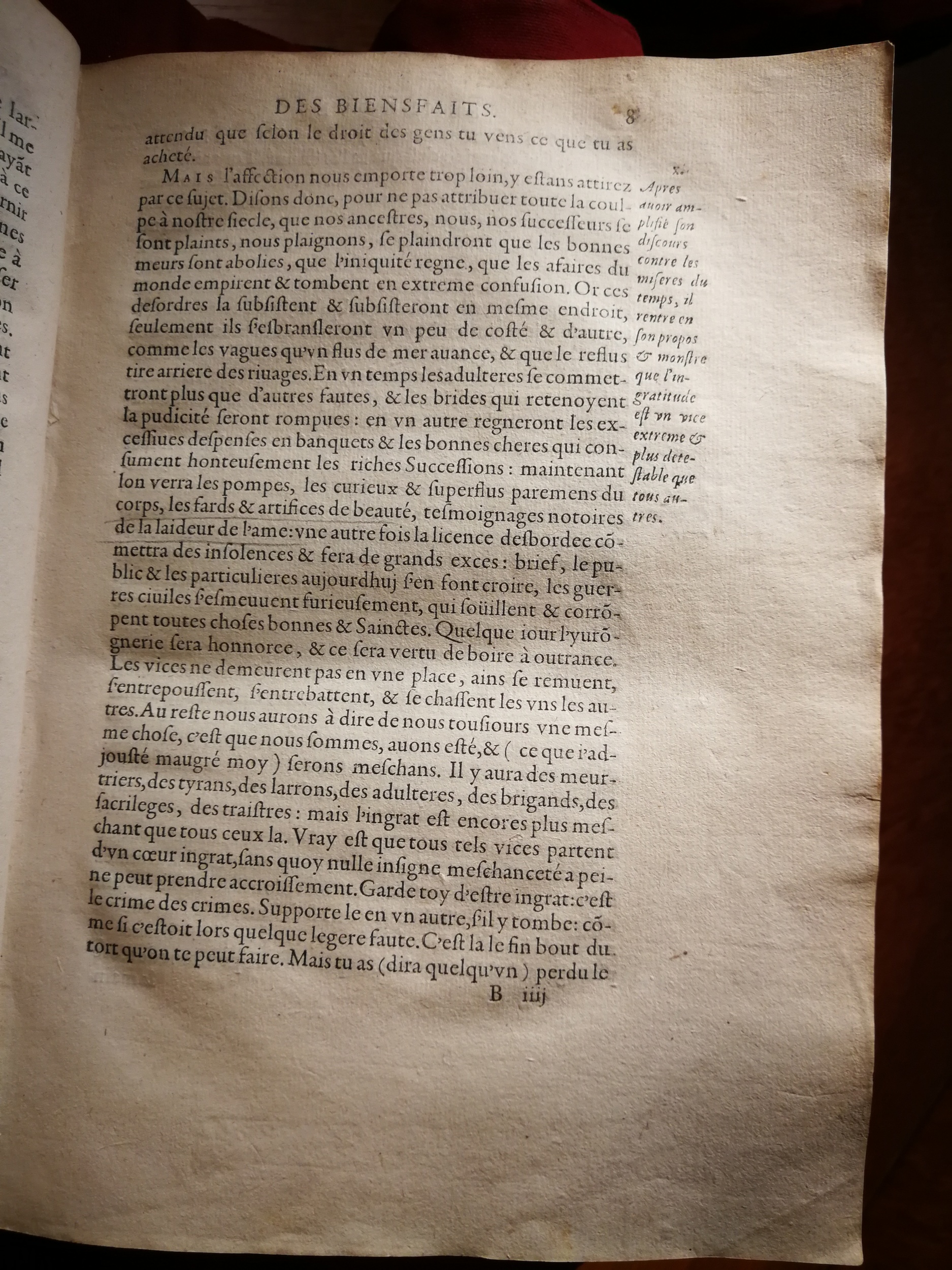 1595 - Jean Houzé - Œuvres morales et mêlées de Sénèque, Trésor de philosophie morale - T. 1 - BnF