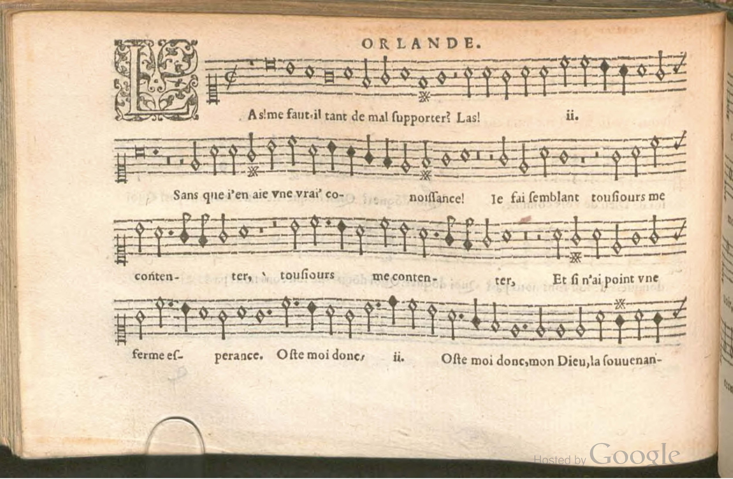1576 - [Pierre de Saint-André] - Trésor de musique d’Orlande de Lassus Superius - BSB Munich