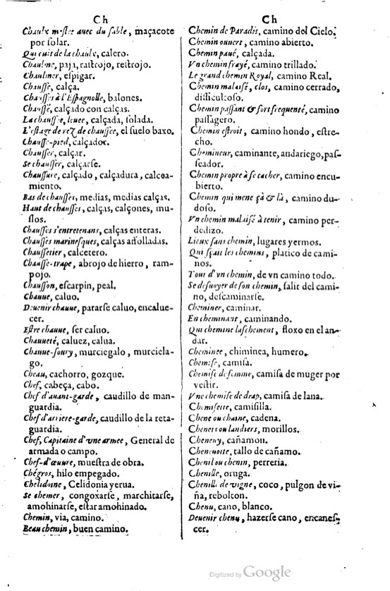 1621 - Adrian Tiffaine - Trésor des deux langues espagnole et française - BM Lyon