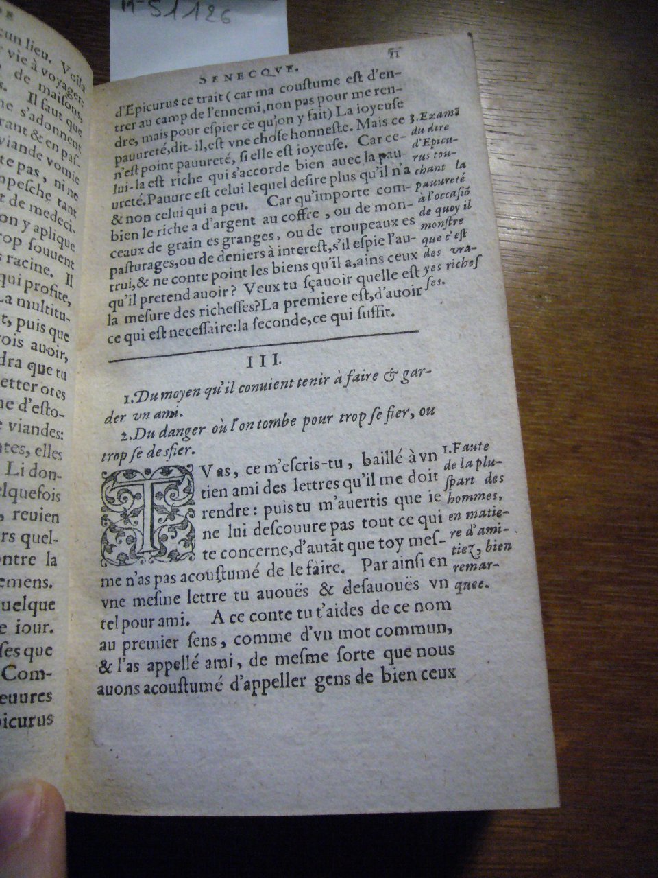 1604 - Jean Houzé - Œuvres morales et mêlées de Sénèque, Trésor de philosophie morale - T. 2 - BnF