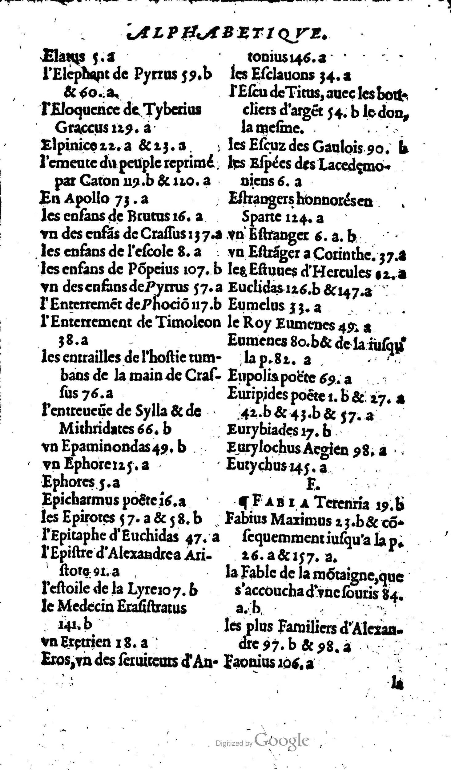 1568 - Willem Silvius - Trésor des vies de Plutarque - Anvers Plantin-Moretus