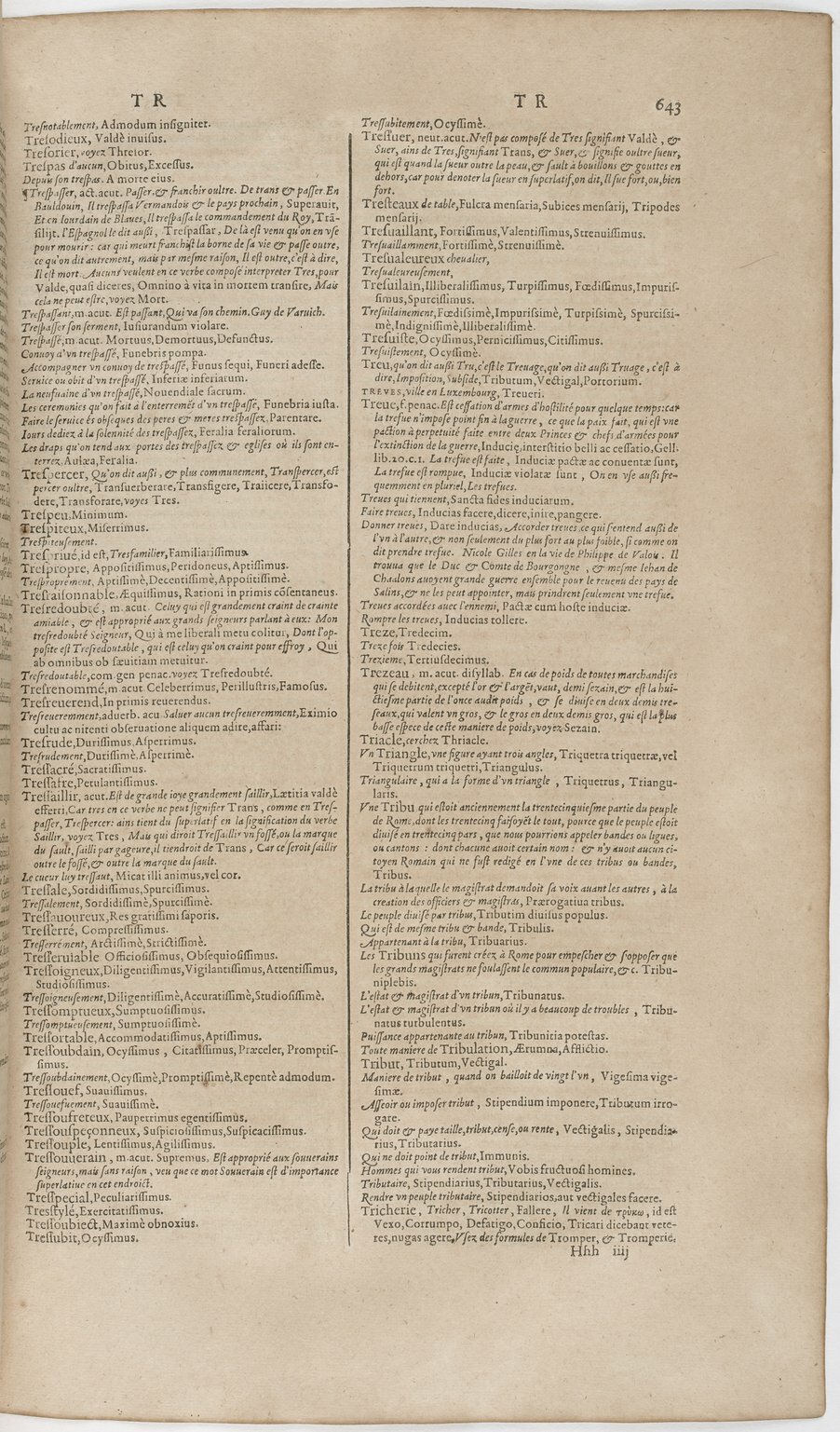1606 - David Douceur - Trésor de la langue française - BnF 1606 - David Douceur - Trésor de la langue française - BnF