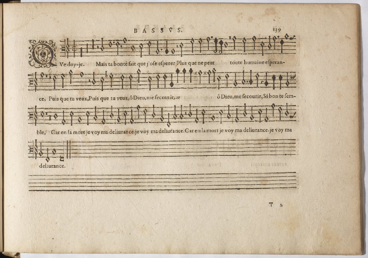 1594 - Paul Marceau - Trésor de musique d&#039;Orlande de Lassus, Superius, Bassus, Tenor, Quinta pars - BnF