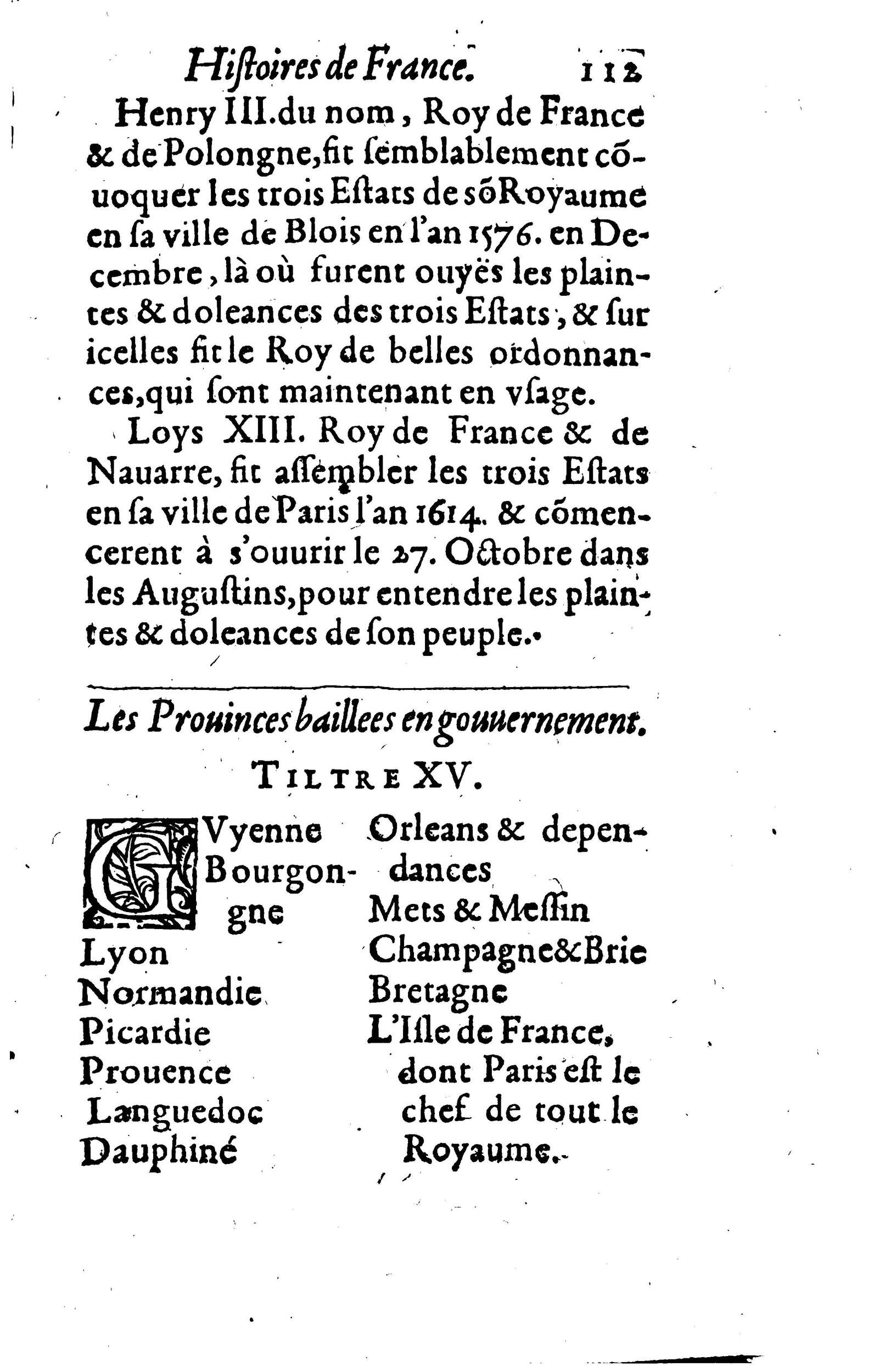 1617 - Jean Corrozet - Trésor des histoires de France - BM Lyon