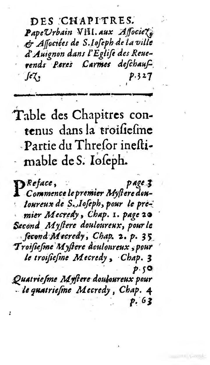 1646 - Jean Piot - Trésor inestimable de Saint-Joseph - BNC Rome