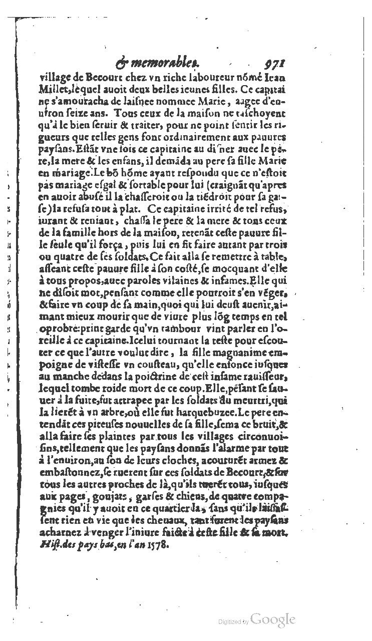 1610 - Paul Marceau - Trésor d’histoires admirables et mémorables - BSB Munich