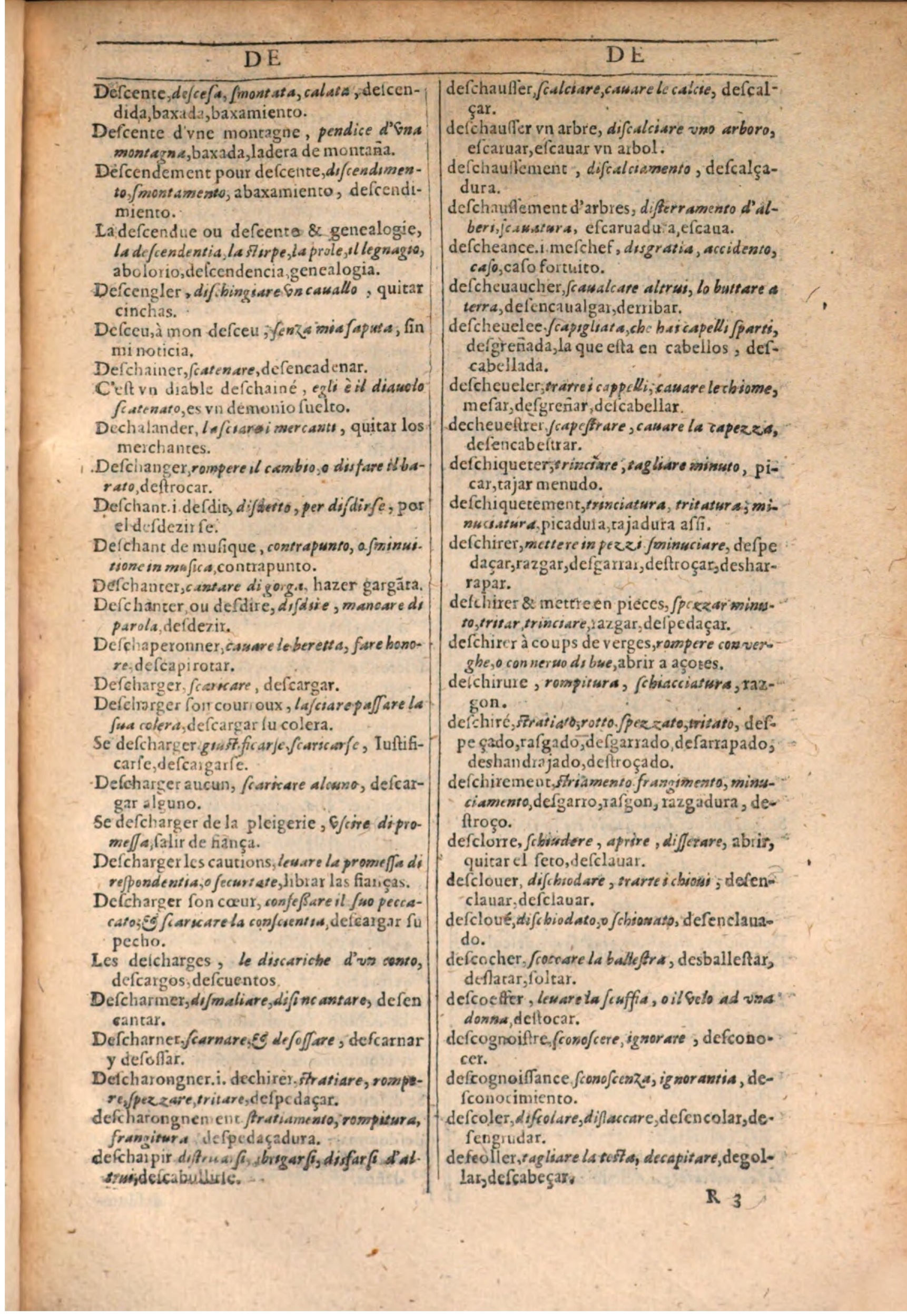 1609 - Philippe Albert et Alexandre Pernet - Trésor des trois langues française, italienne et espagnole (Seconde partie) - BSB Munich