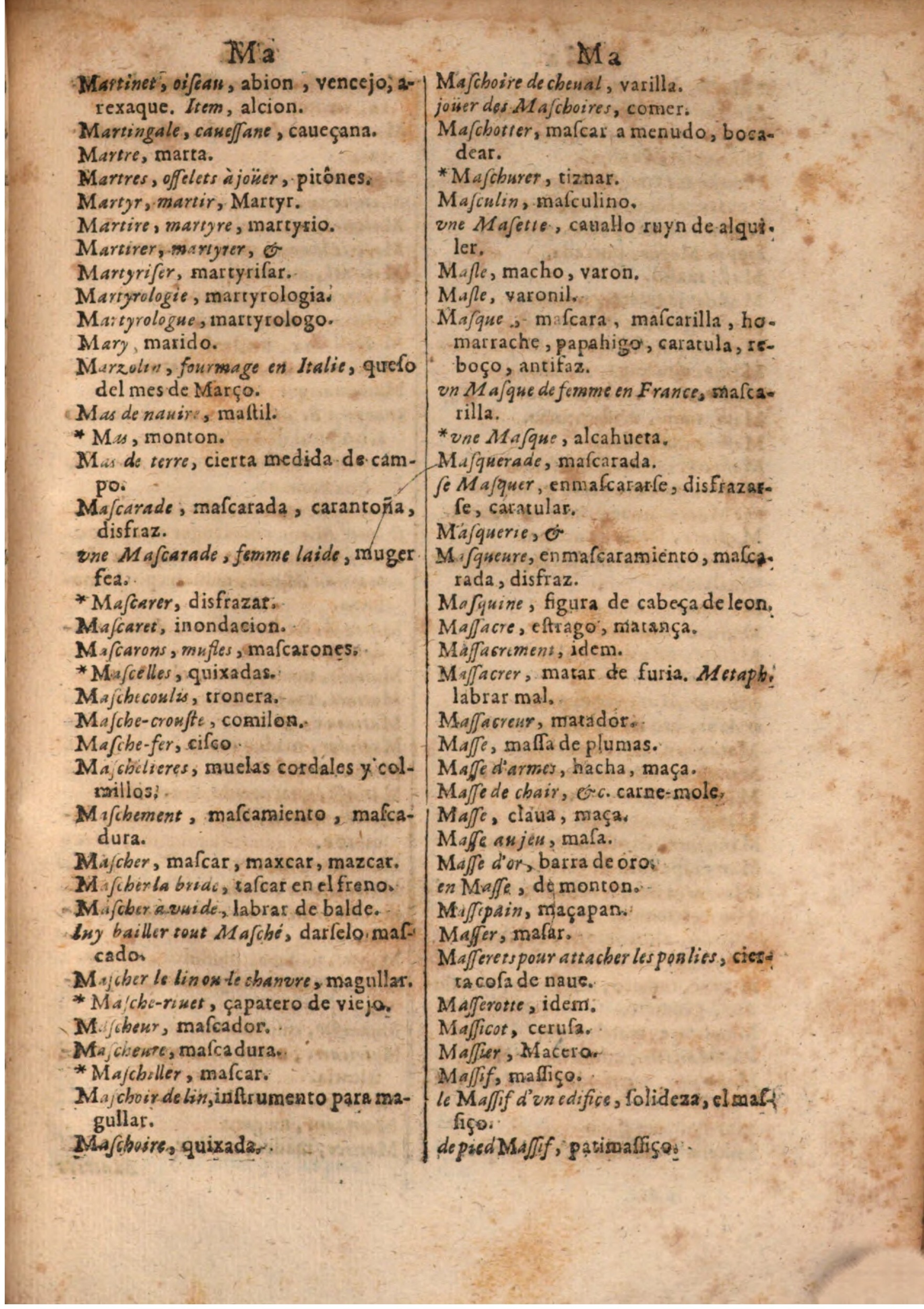 1645 - A. de Sommaville et A. Courbé - Trésor des deux langues espagnole et française (Seconde partie) - BSB Munich