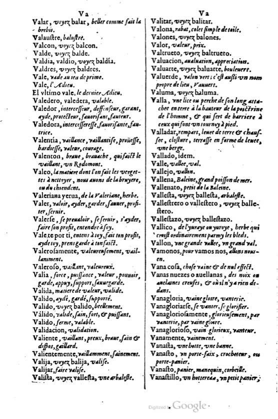 1621 - Adrian Tiffaine - Trésor des deux langues espagnole et française - BM Lyon