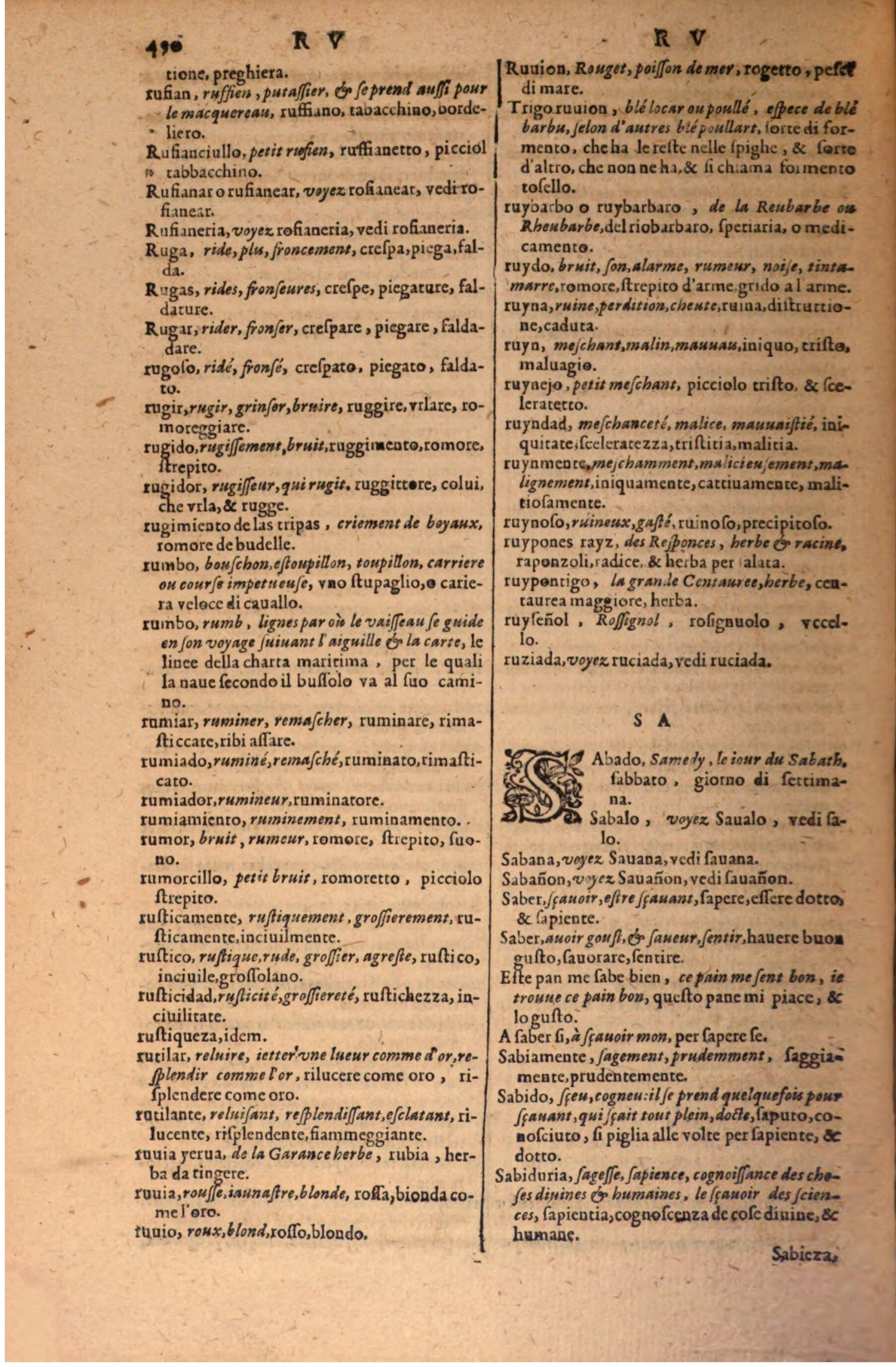 1606 - Samuel Crespin - Thresor des trois langues, francoise, italiene et espagnolle - BSB Munich
