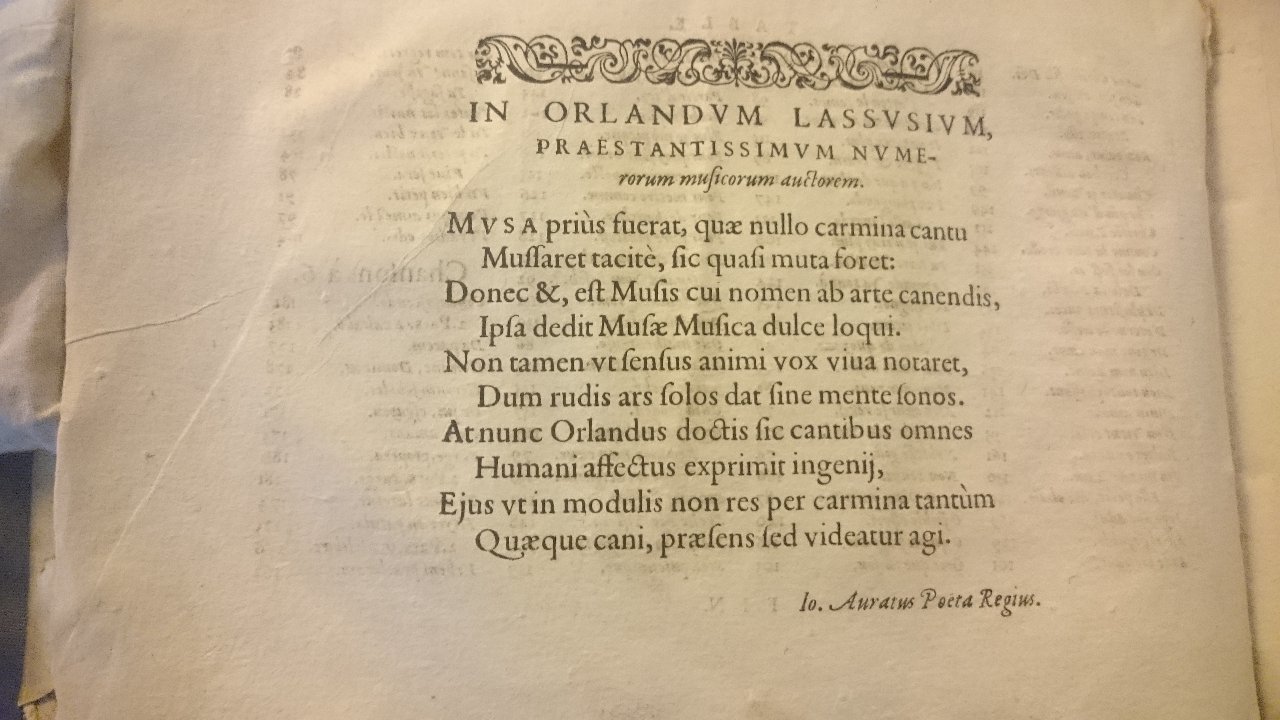 1594 - [Pierre de Saint-André] - Trésor de musique d’Orlande de Lassus, Contratenor - British Library