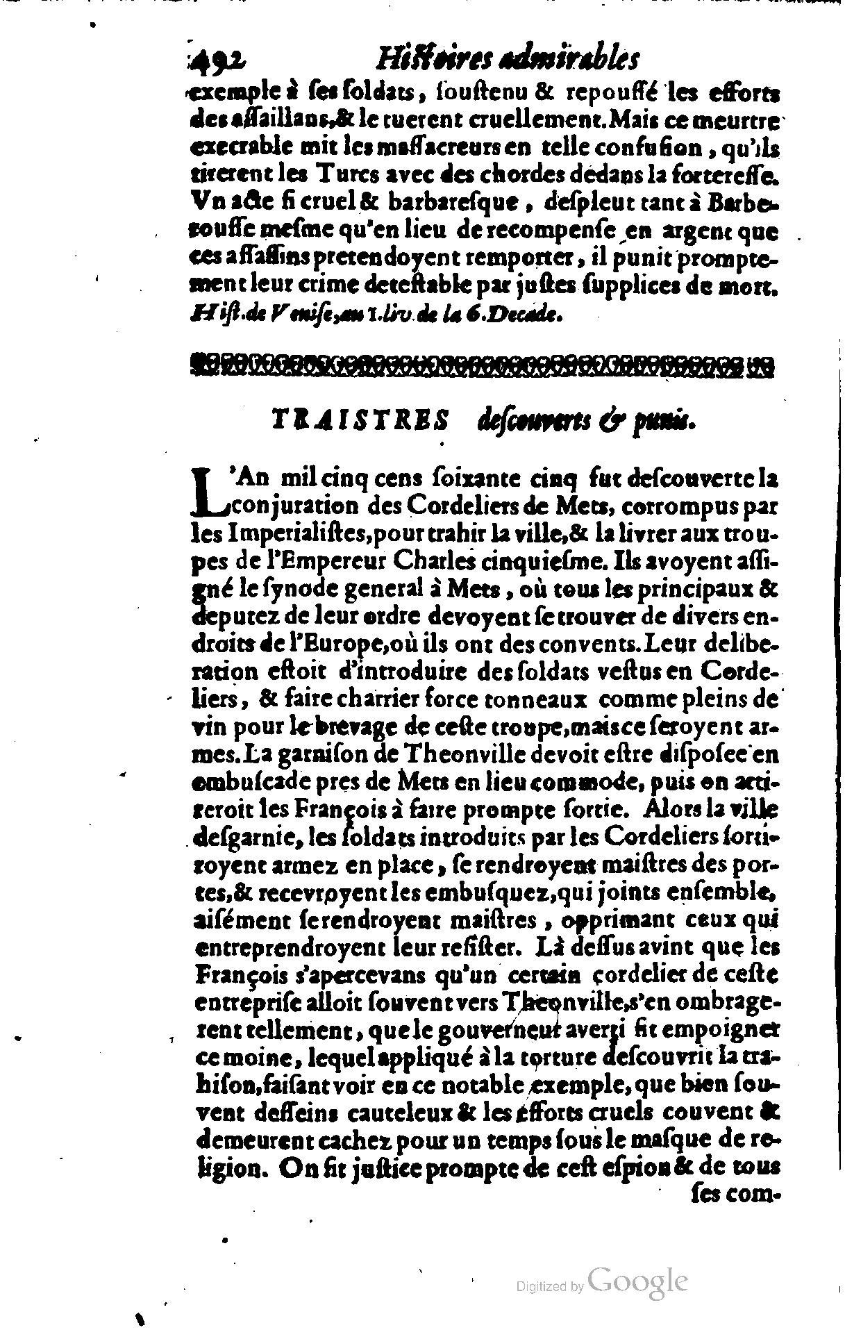 1628 - Jacques Crespin - Trésor d’histoires admirables et mémorables - BSB Munich