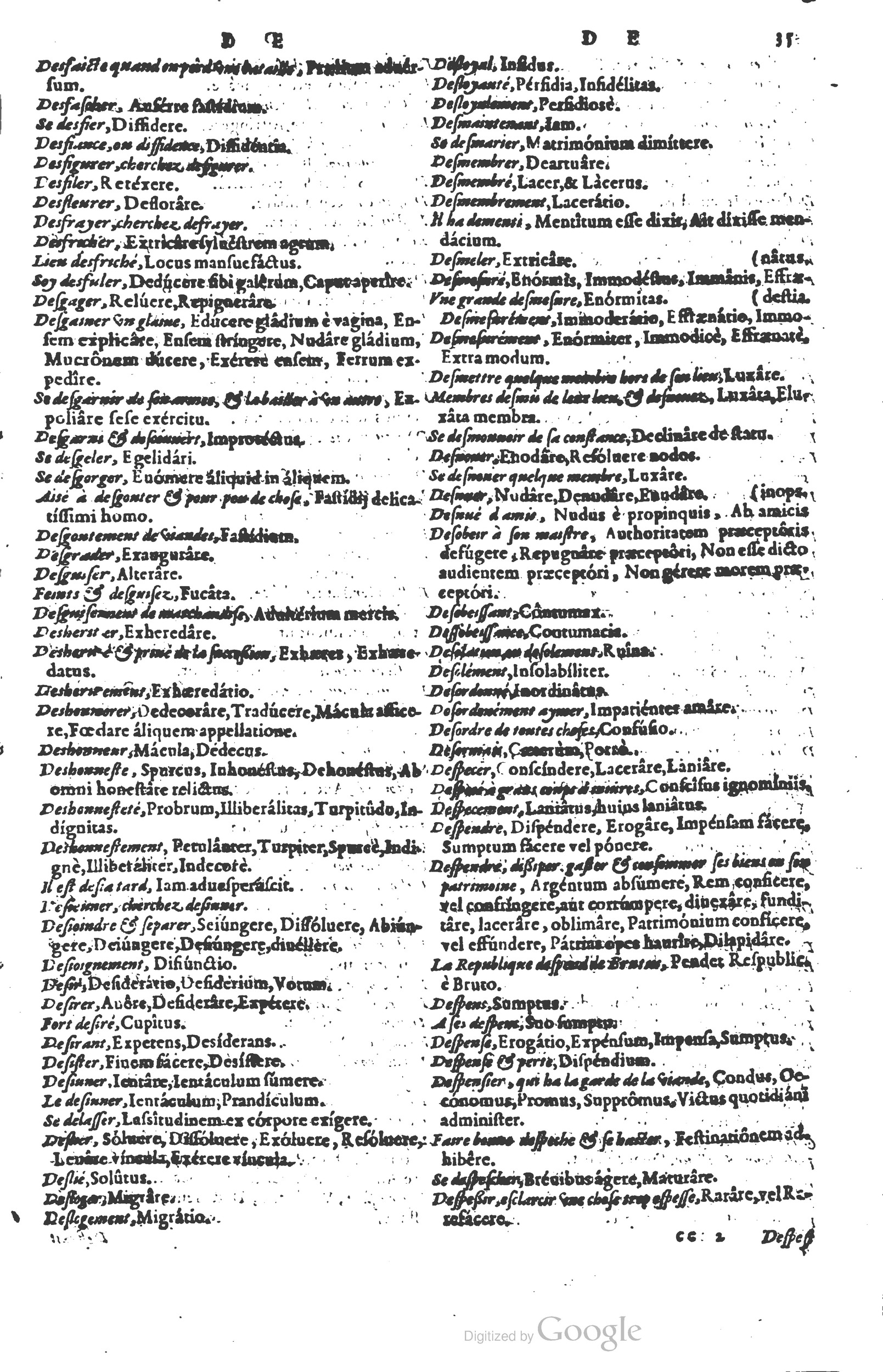 1578 - Louis Cloquemin - Trésor des mots et traits français - BSB Munich