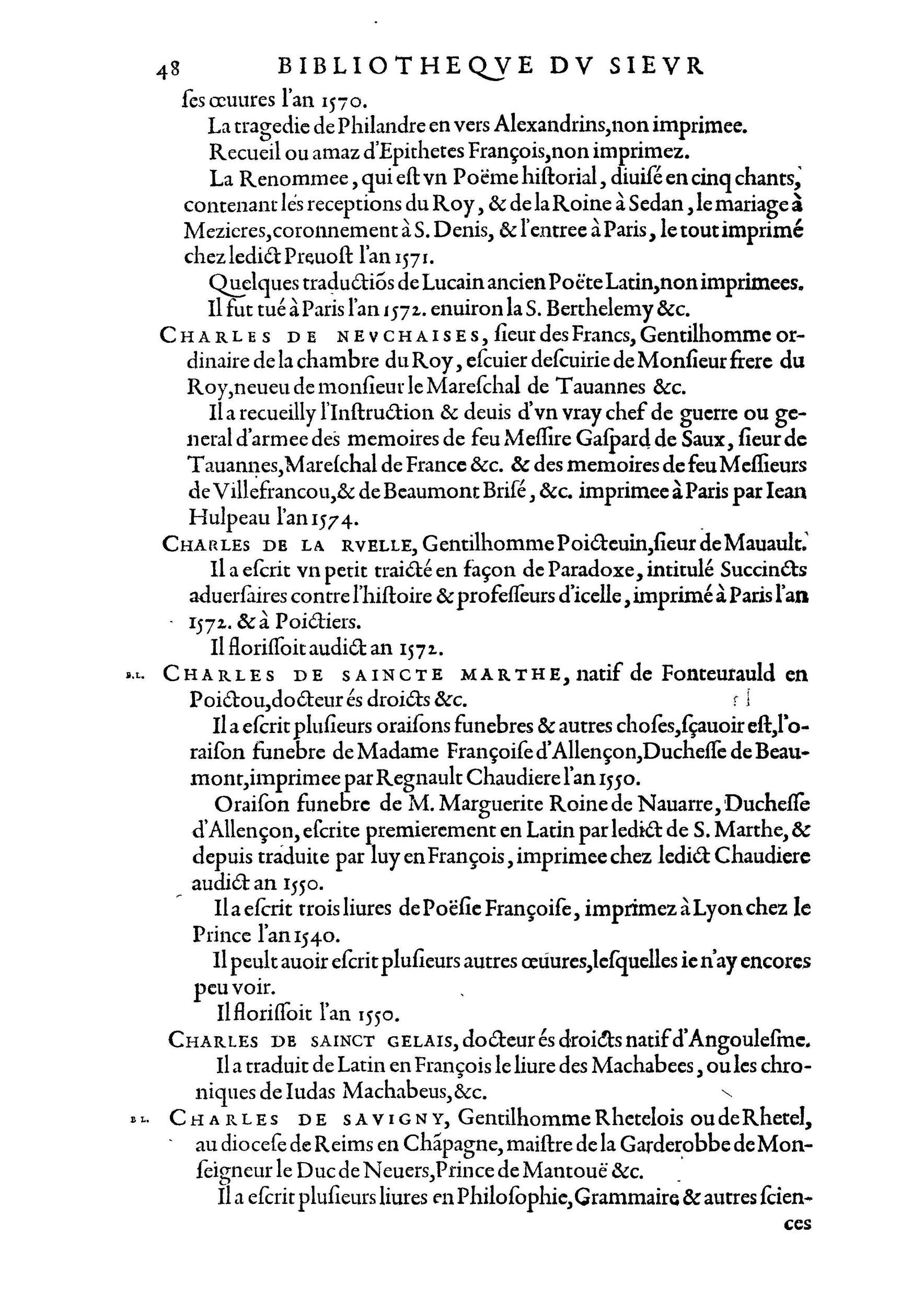 1584 - Abel L&#039;Angelier - Bibliothèques françaises - BnF