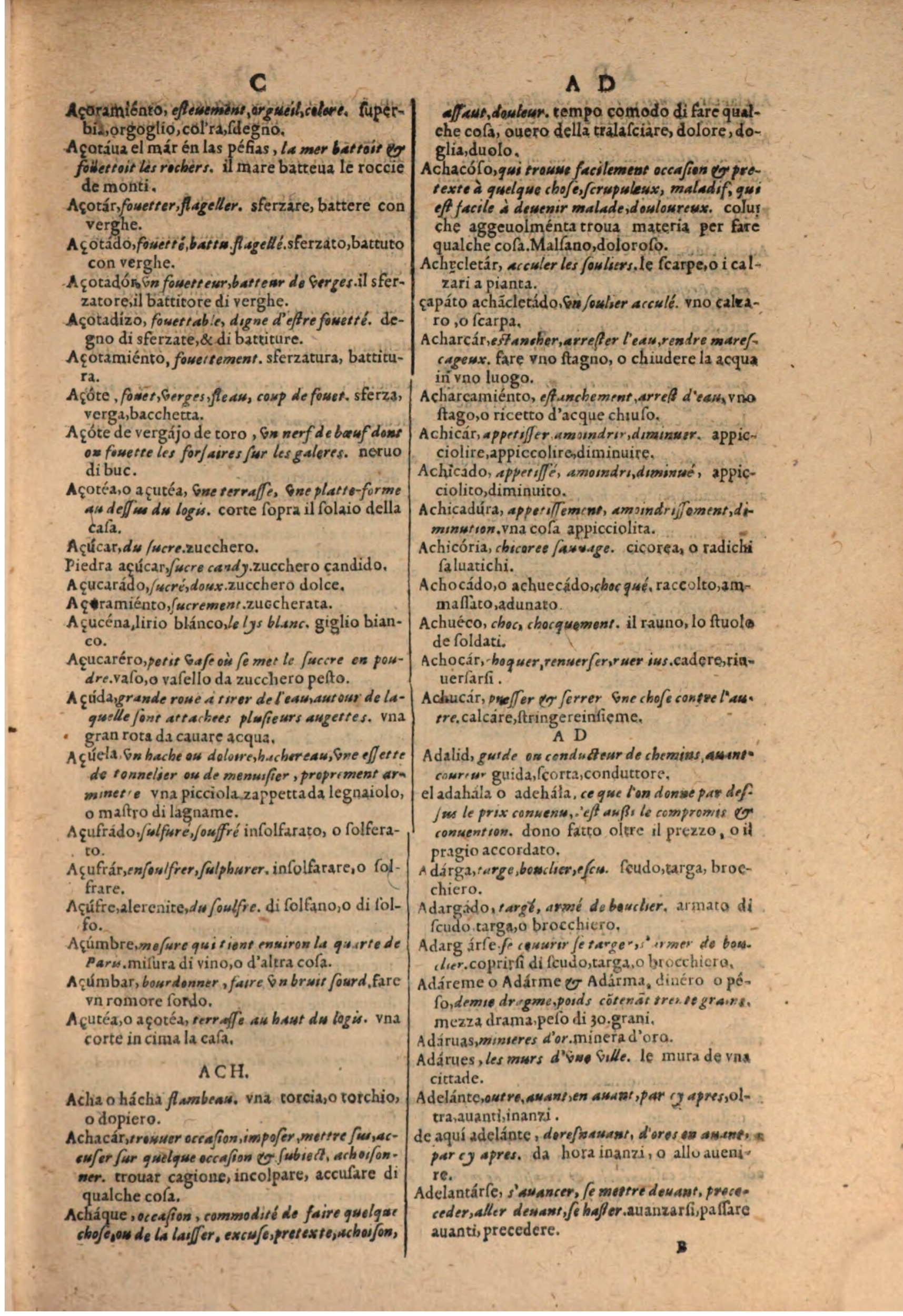 1606 - Samuel Crespin - Thresor des trois langues, francoise, italiene et espagnolle - BSB Munich