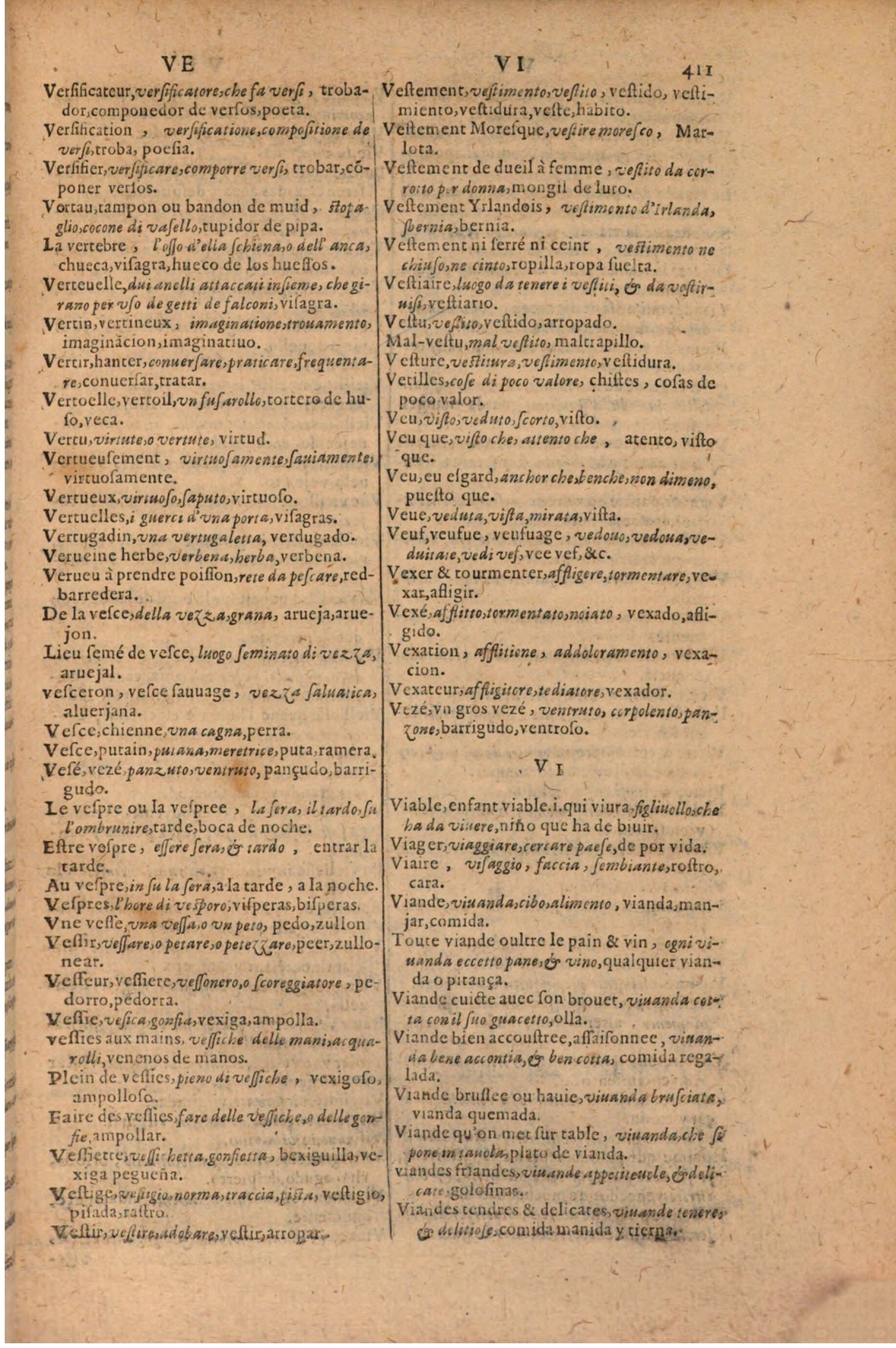 1616 - Pierre de la Rovière - Trésor des trois langues (Seconde partie) - BSB Munich
