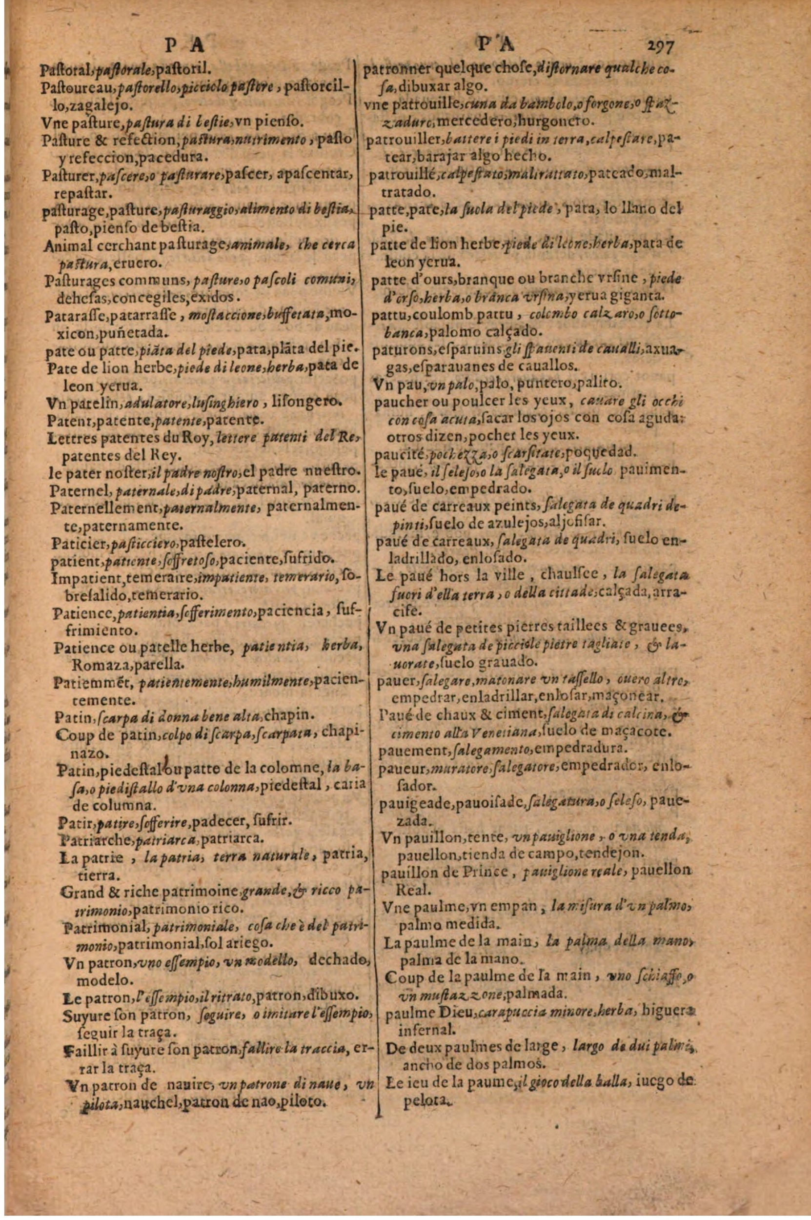 1616 - Pierre de la Rovière - Trésor des trois langues (Seconde partie) - BSB Munich