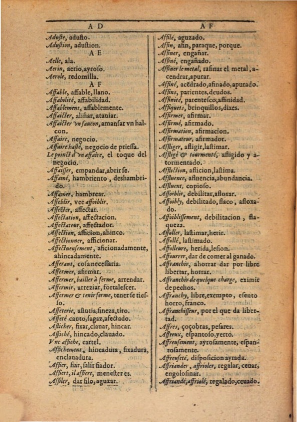 1607 - Marc Orry - Trésor des deux langues espagnole et française (Première et Seconde parties) - ÖNB Wien