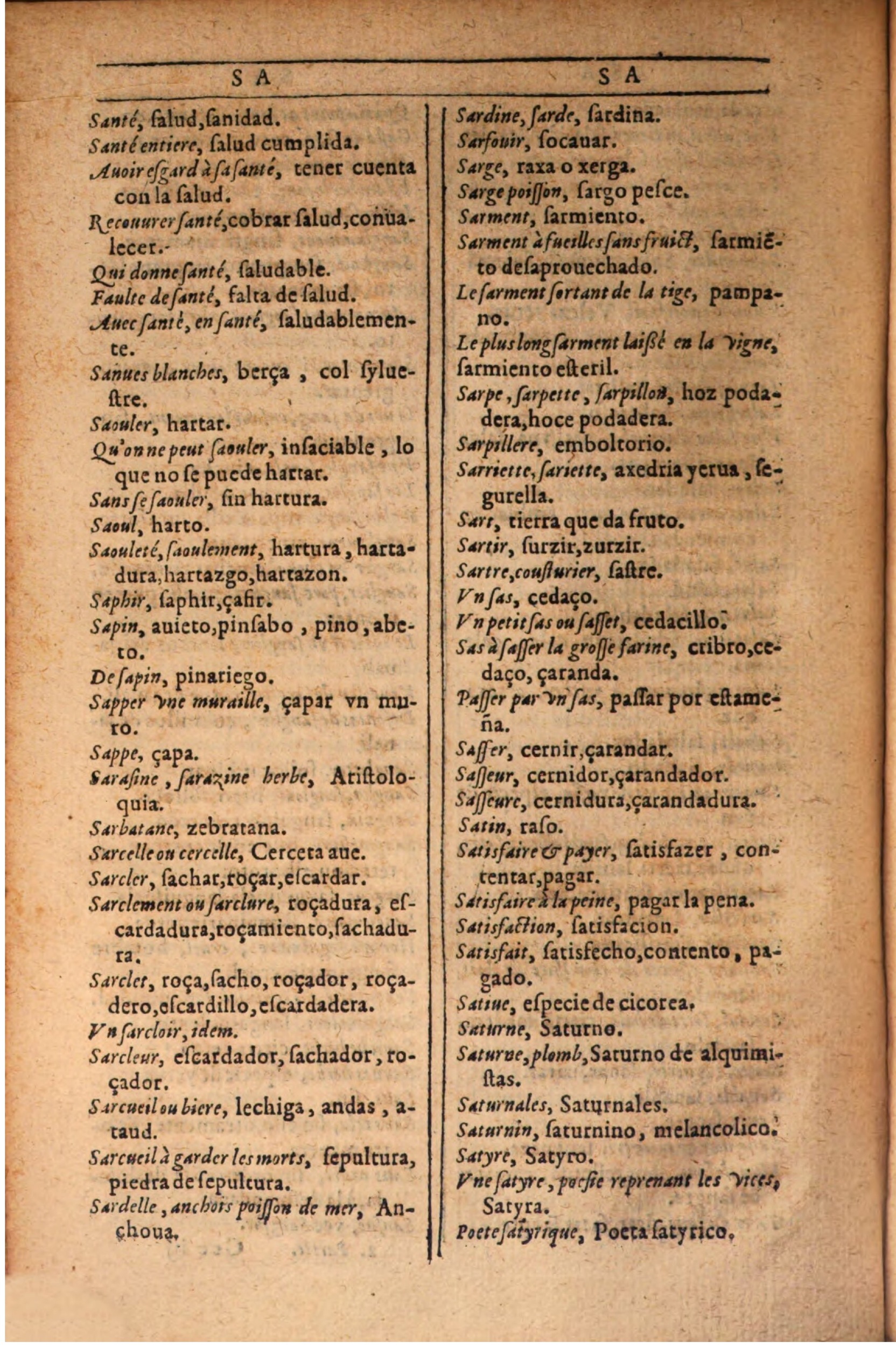 1607 - Marc Orry - Trésor des deux langues espagnole et française (Seconde partie) - BSB Munich