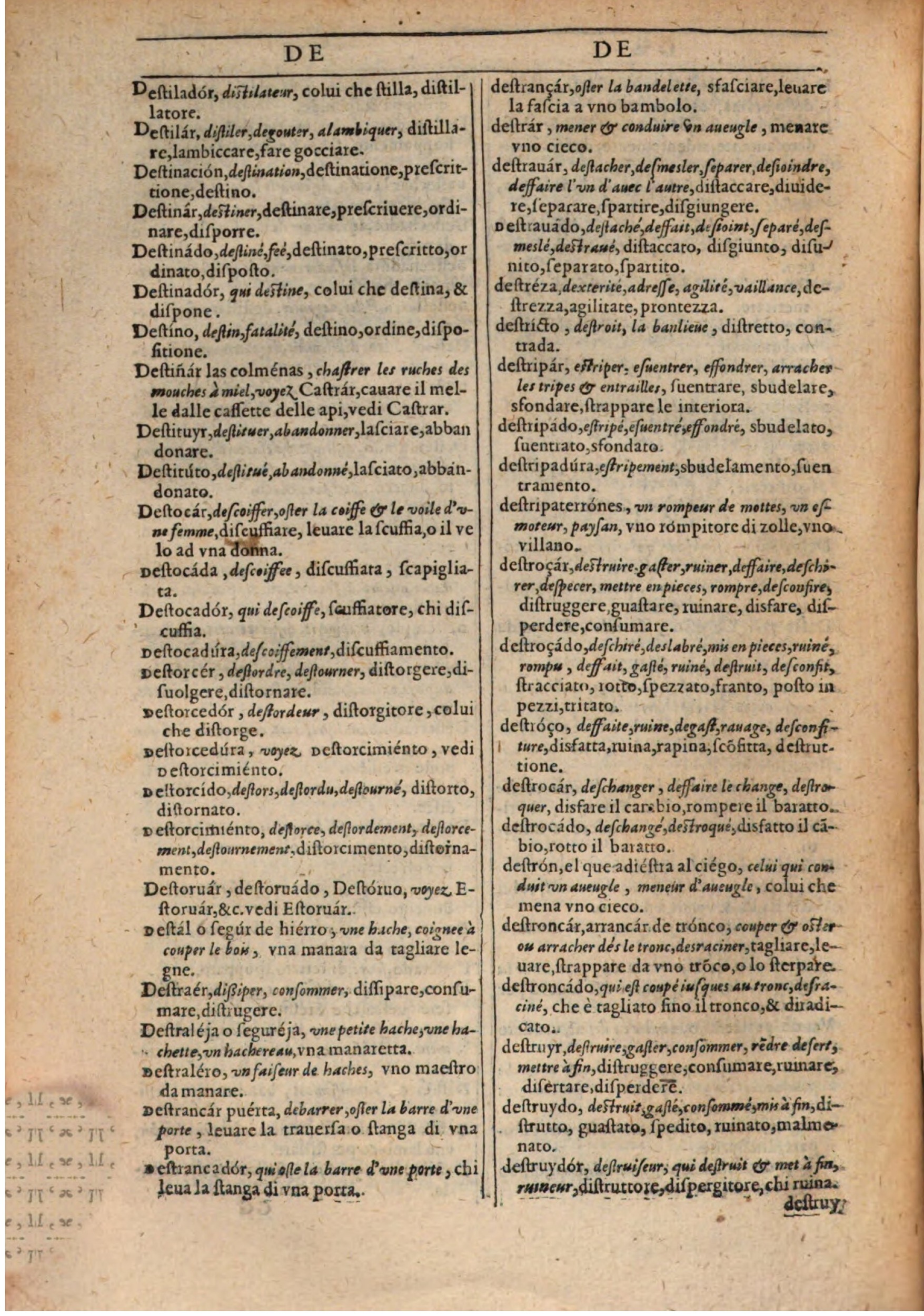 1609 - Philippe Albert et Alexandre Pernet - Trésor des trois langues française, italienne et espagnole (Première partie) - BSB Munich 1609 - Philippe Albert et Alexandre Pernet - Trésor des trois langues française, italienne et espagnole (Première partie) - BSB Munich