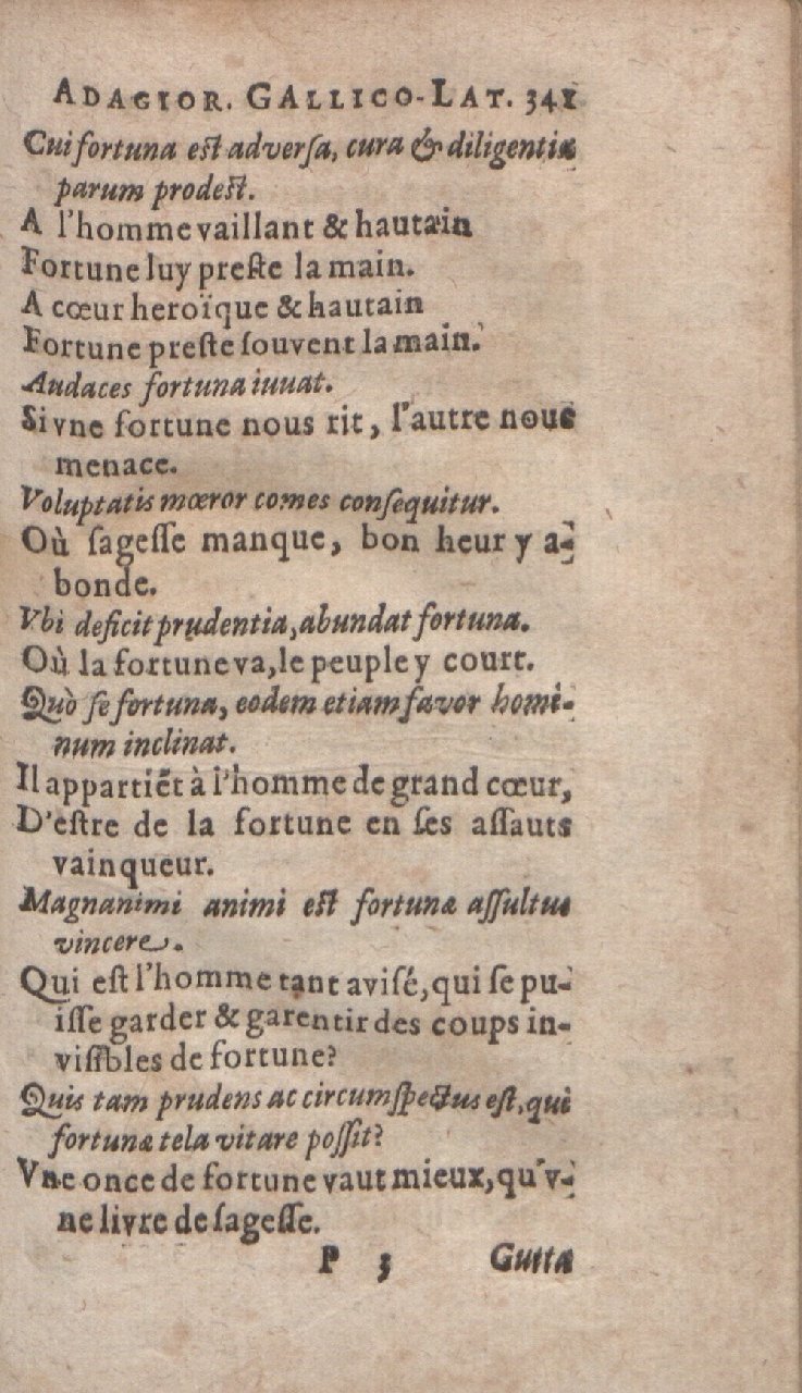 1612 - Dominicus Custos - Trésor des proverbes français  - Bibliopol-Olomuc