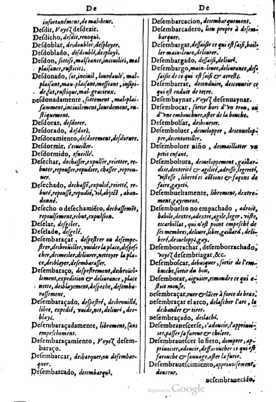 1616 - Veuve Marc Orry - Trésor des deux langues espagnole et française (Première et Seconde parties) - BM Lyon