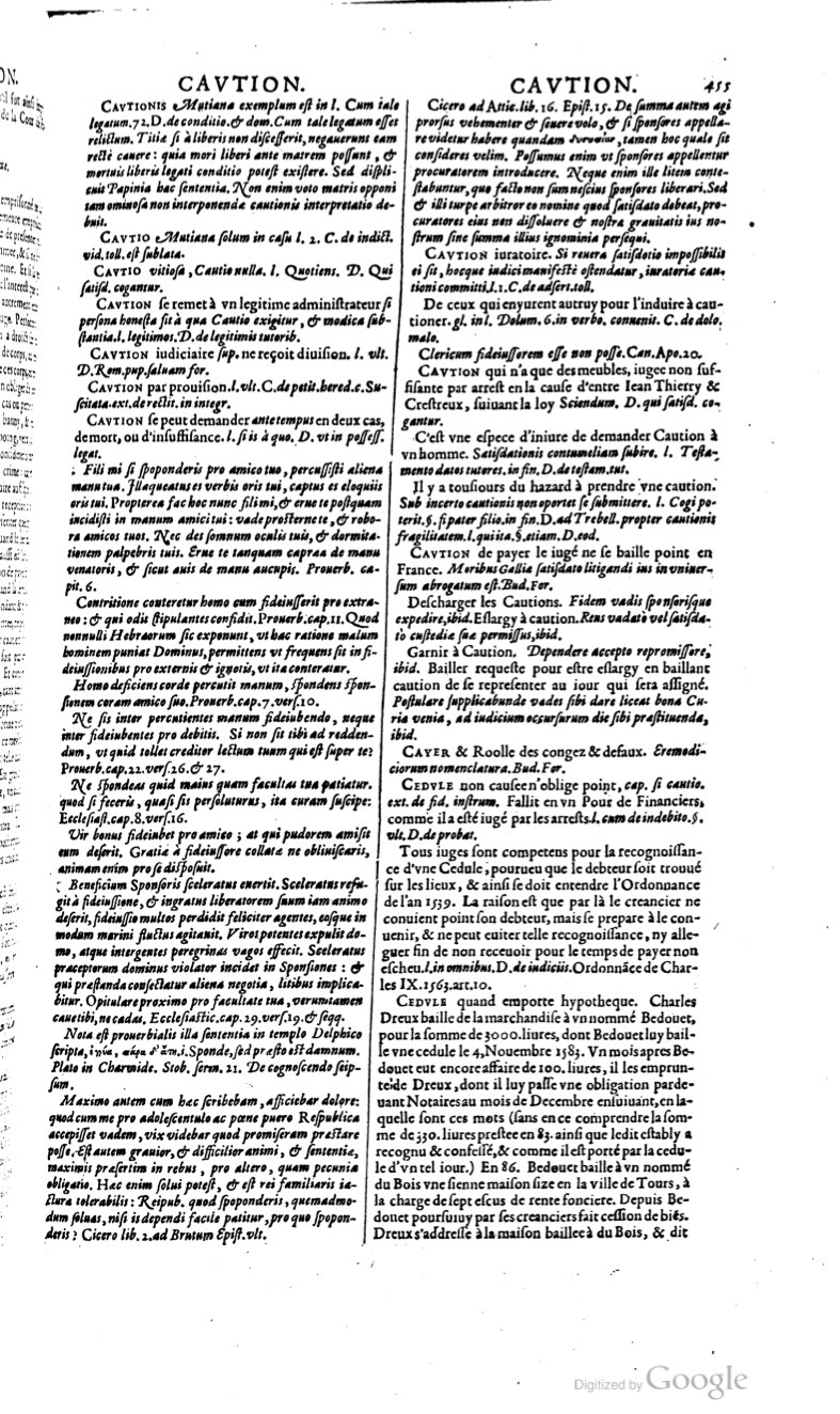 1629 - Veuve Nicolas Buon - Trésor du droit français (29620 T. 1) - BM Lyon
