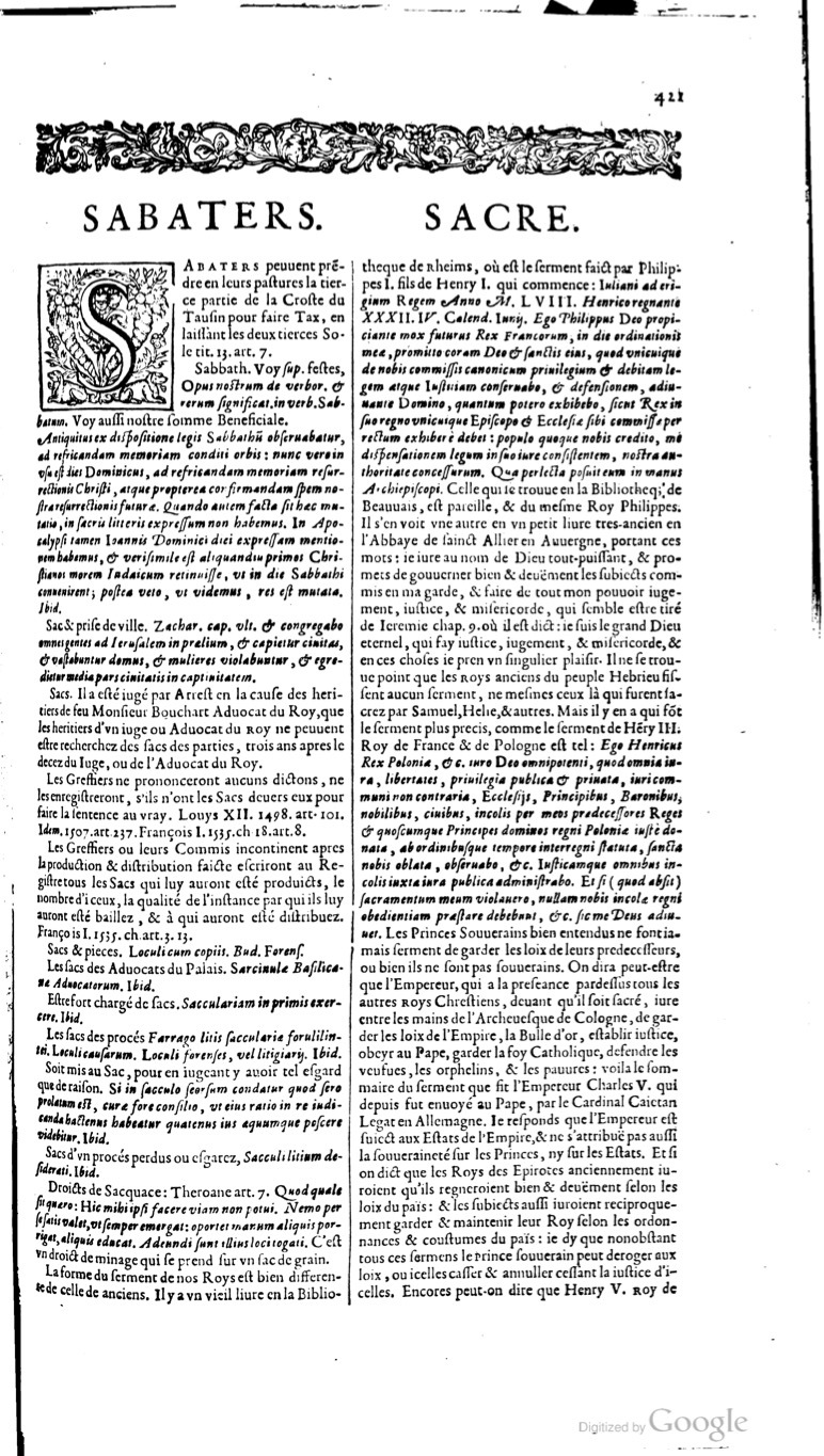 1629 - Veuve Nicolas Buon - Trésor du droit français (21754 T. 3) - BM Lyon