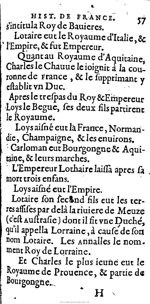 1603 - Galiot Corrozet - Trésor des histoires de France - Michigan
