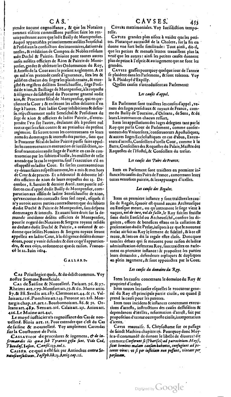 1629 - Veuve Nicolas Buon - Trésor du droit français (21754 T. 1) - BM Lyon