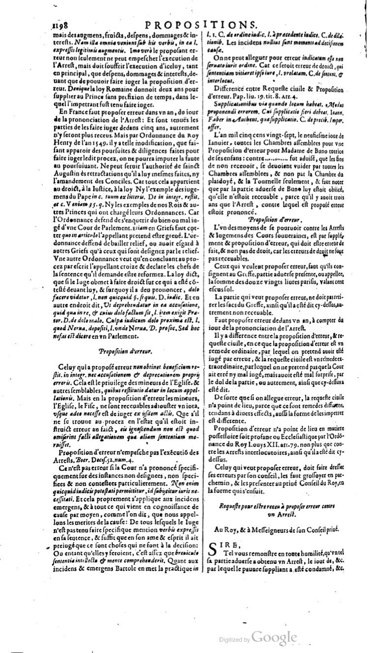 1629 - Veuve Nicolas Buon - Trésor du droit français (29620 T. 2) - BM Lyon
