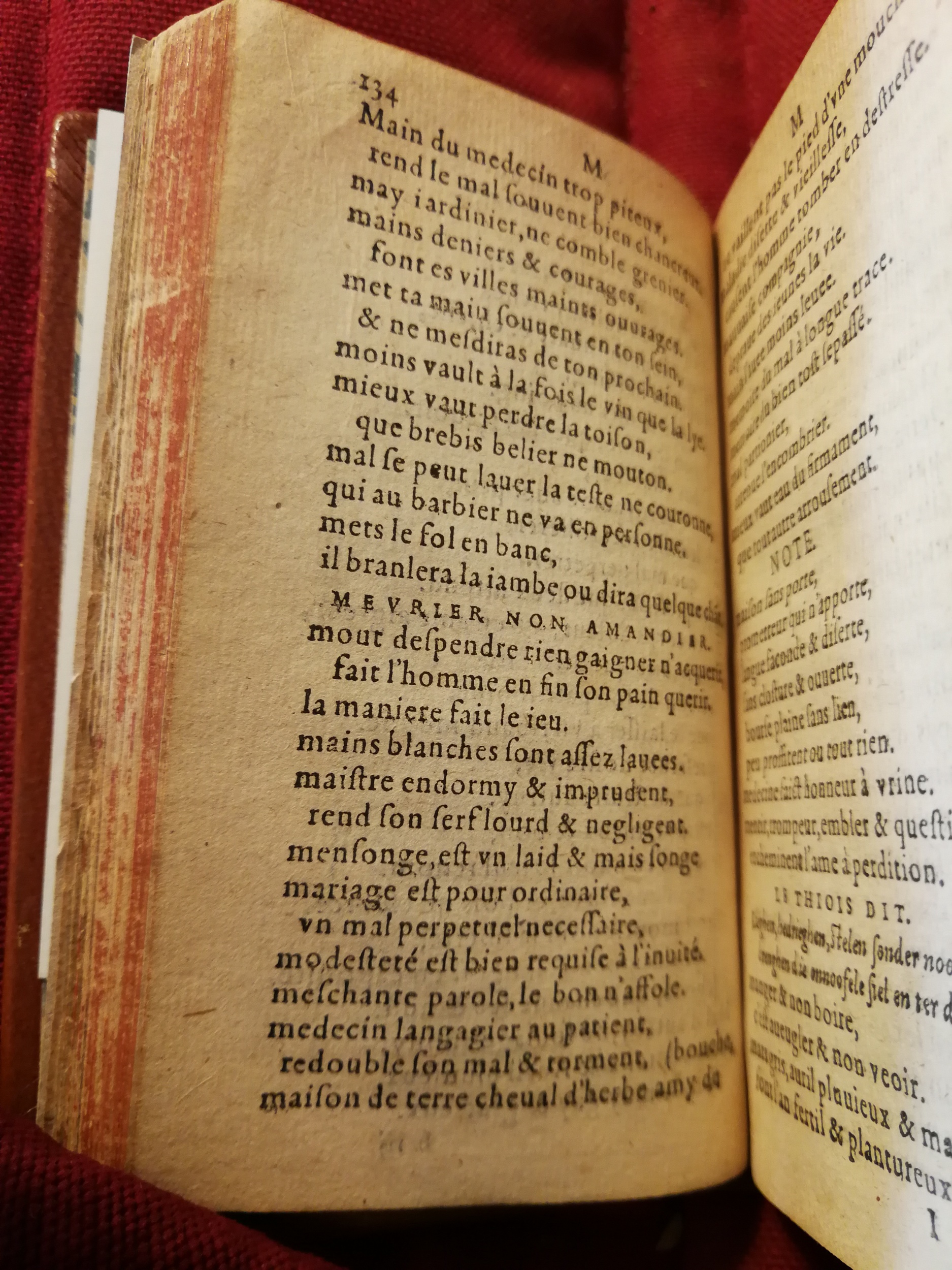 1582 - Nicolas Bonfons - Trésor de sentences dorées - Bibliothèque Sainte-Geneviève