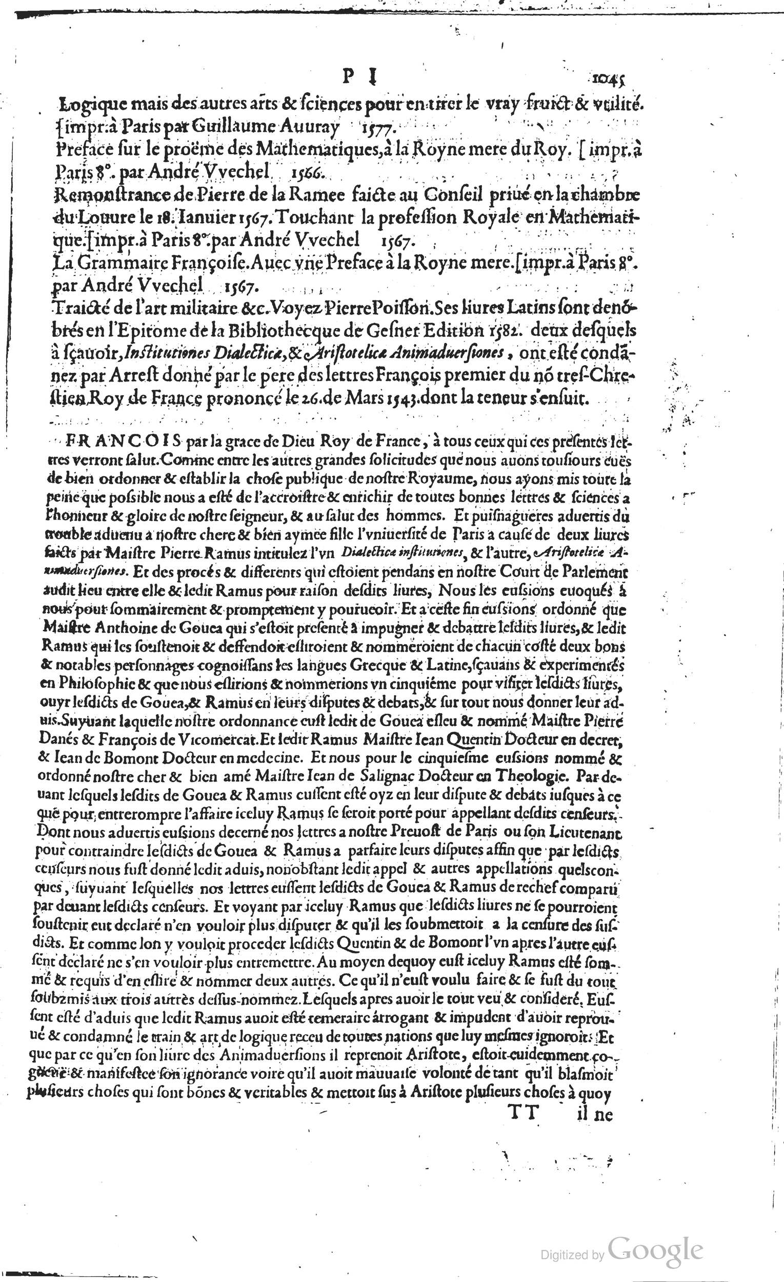 1585 - Barthélemy Honorat - Bibliothèques françaises - BSB Munich