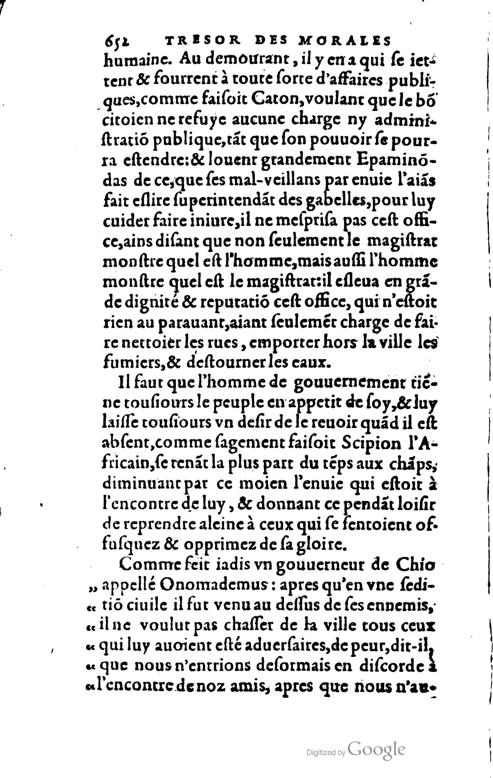 1578 - Jean Poupy - Trésor des morales de Plutarque - BSB Munich