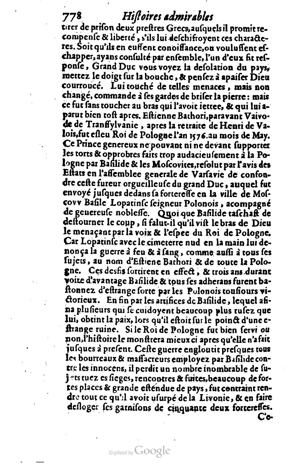 1628 - Jacques Crespin - Trésor d’histoires admirables et mémorables - BSB Munich